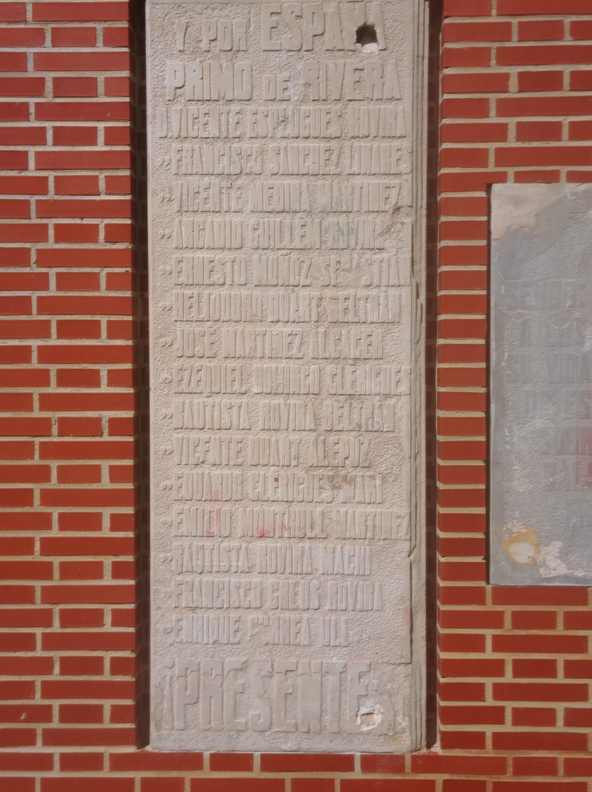 Detalle placa Benifaio