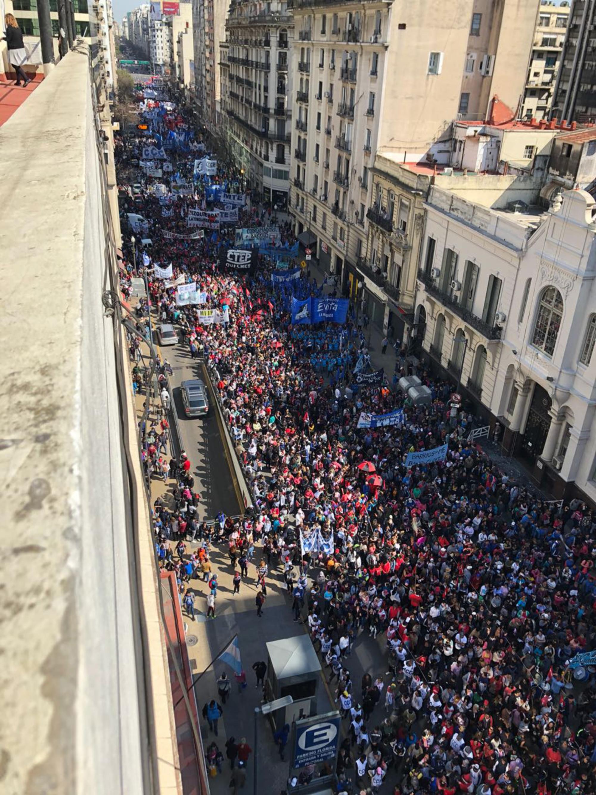 Manifestación contra la política de Mauricio Macri, 5 de septiembre