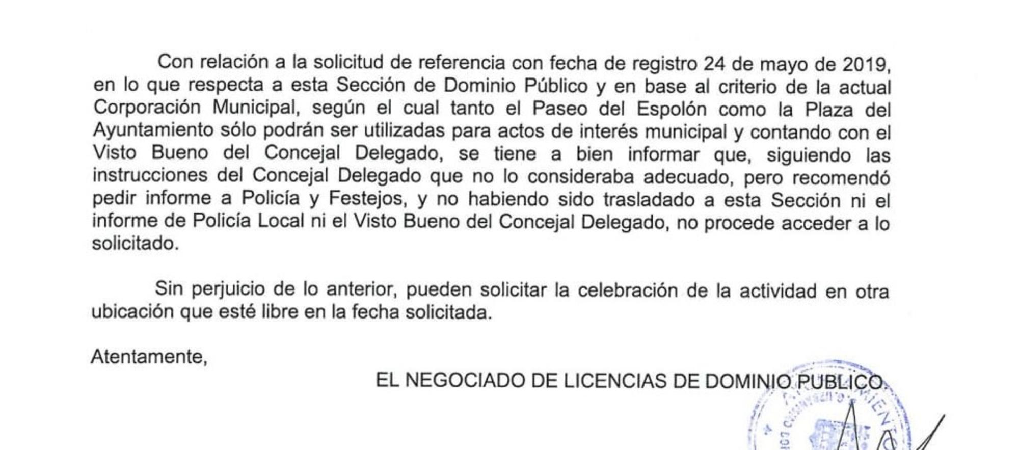 Notificación del Ayuntamiento de Logroño
