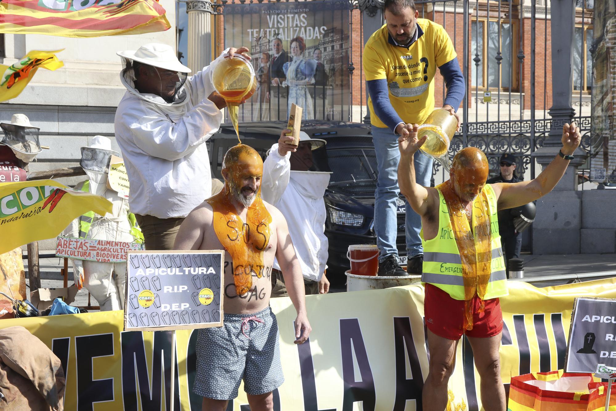 Protesta UPA y COAG miel fraudulenta