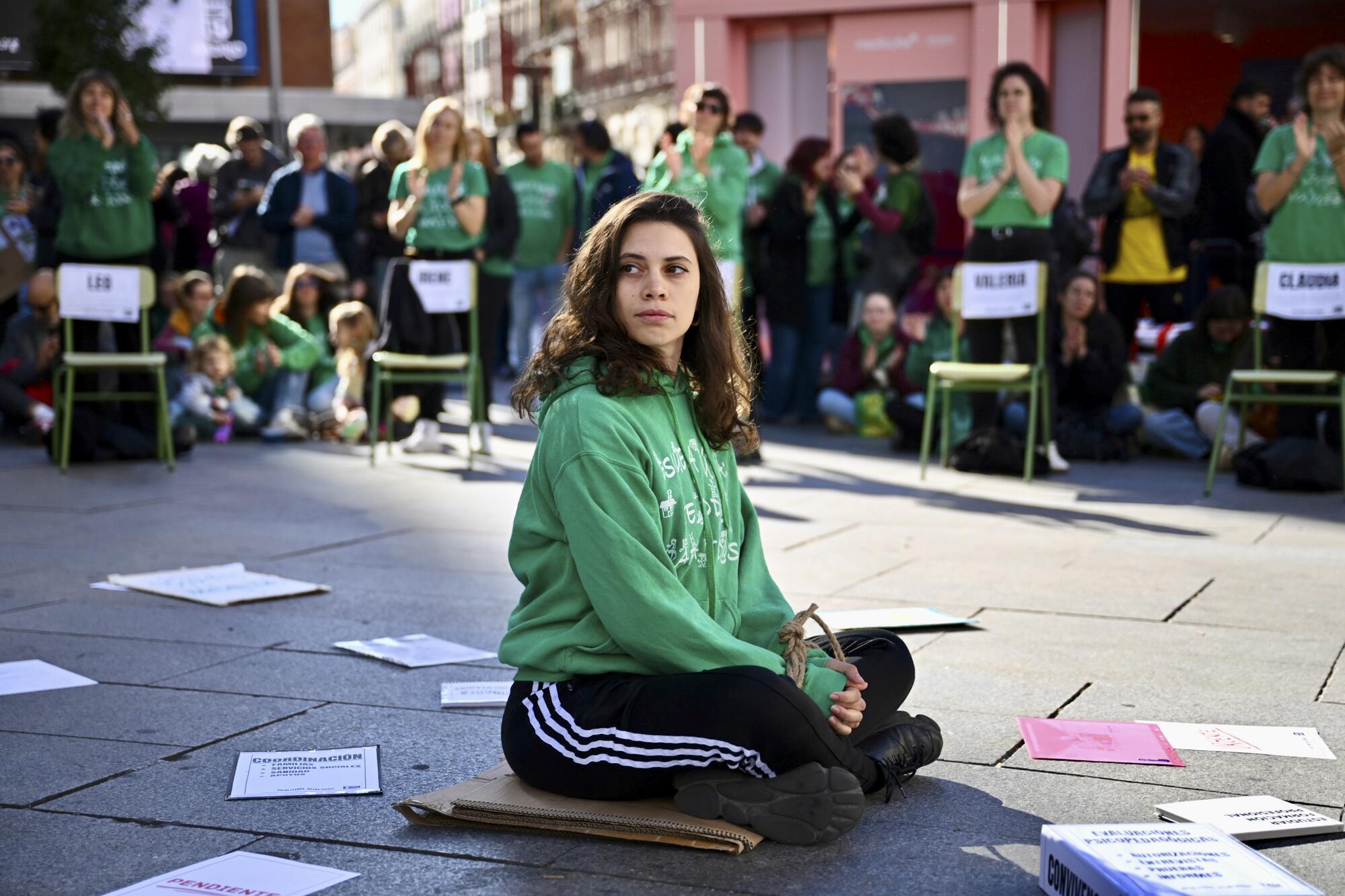 Acción sillas huelga
