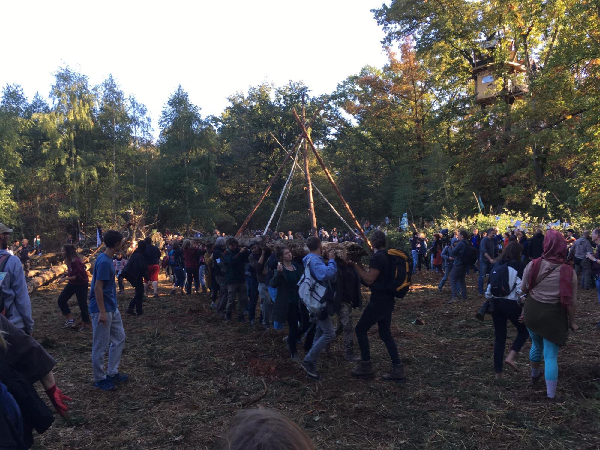 Concentración en el bosque Hambach (Alemania) el sábado 6 de octubre