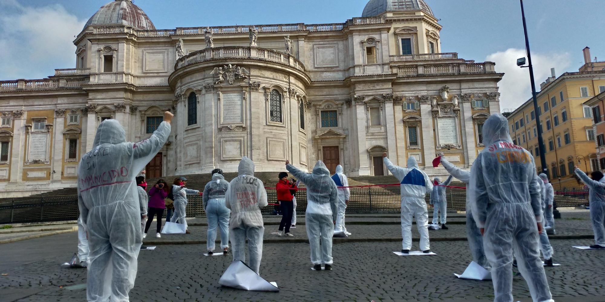 Acción de Non Una di Meno en Roma.