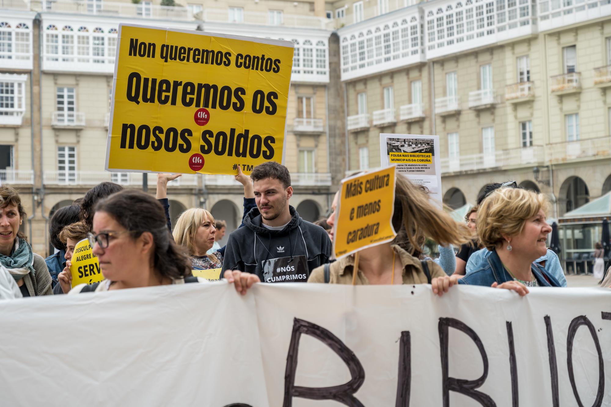 Manifestaión Coruña Bibliotecas