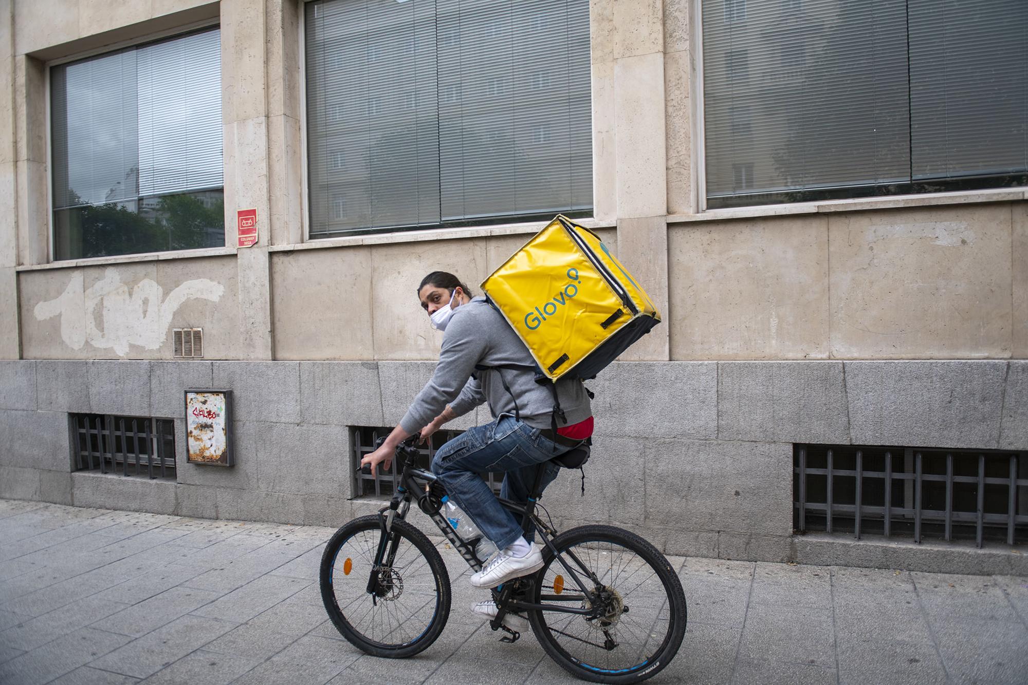 Repartidor de Glovo en Madrid rider