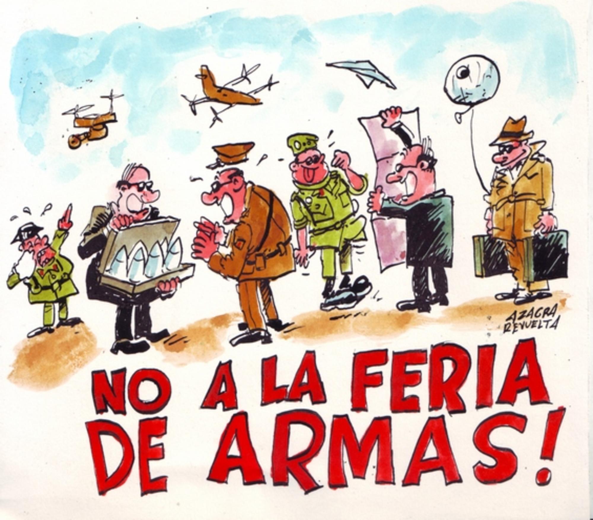 Cartel No a la Feria de Armas de Azagra