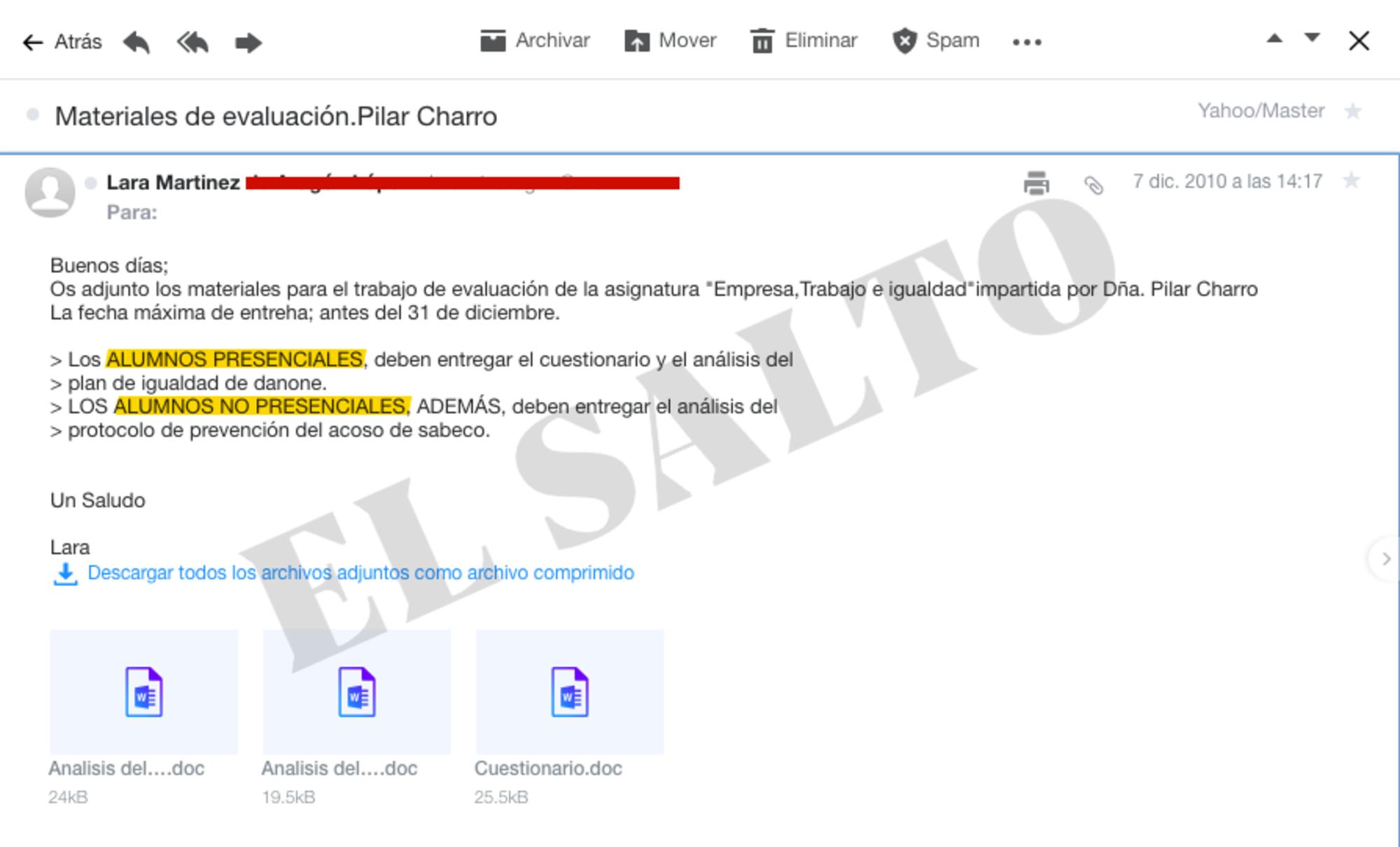 Asignatura Empresa Evaluación