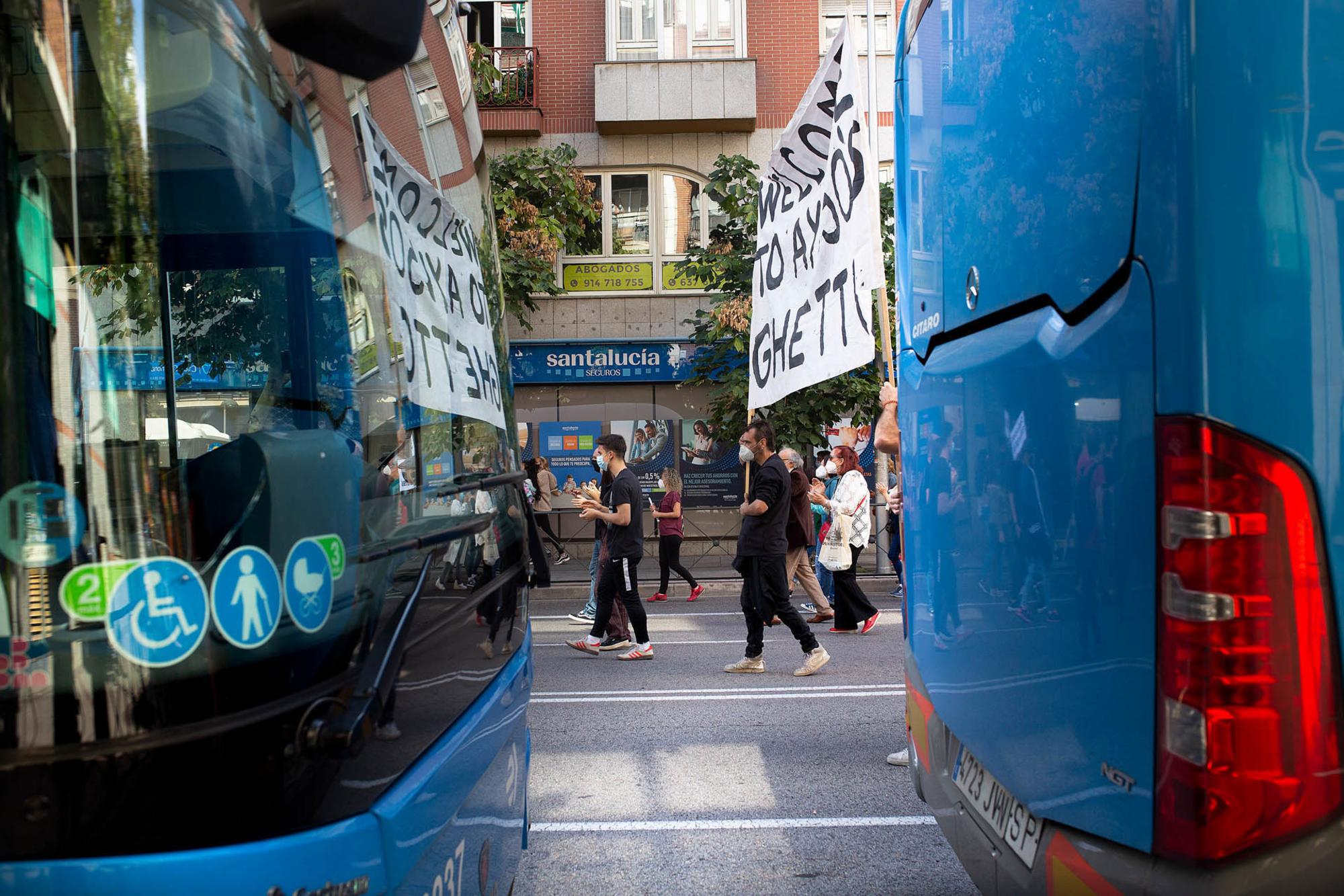 Manifestación contra la "segregación de clase" en Carabanchel, el domingo 27 de septiembre de 2020. - 7