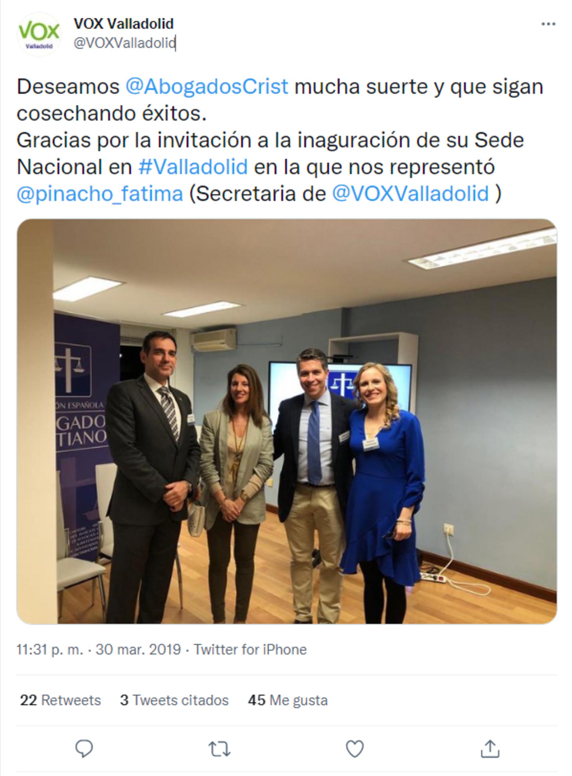 Tuit Vox Abogados Cristianos