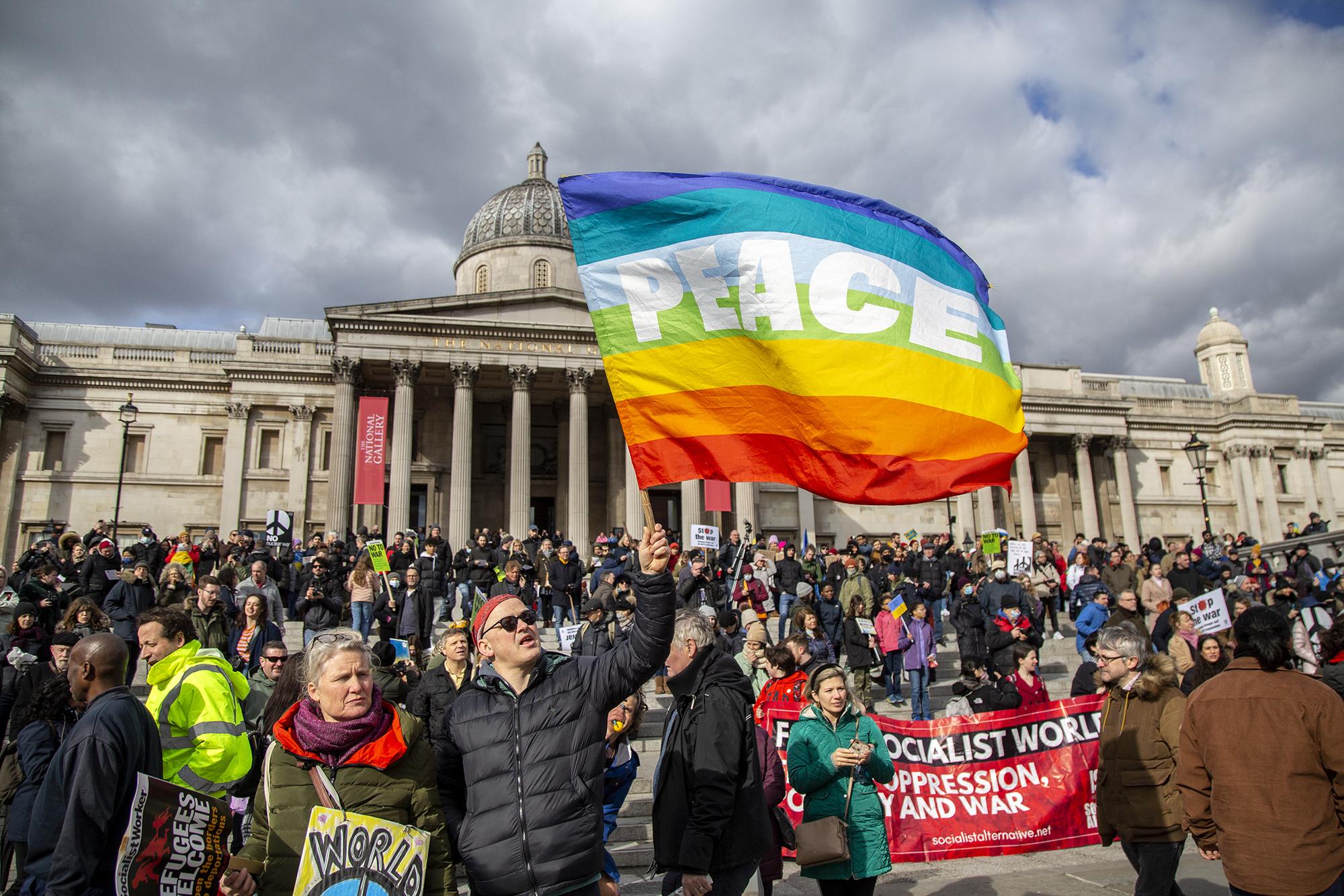 Protesta contra la guerra Ucrania Rusia en Londres 09