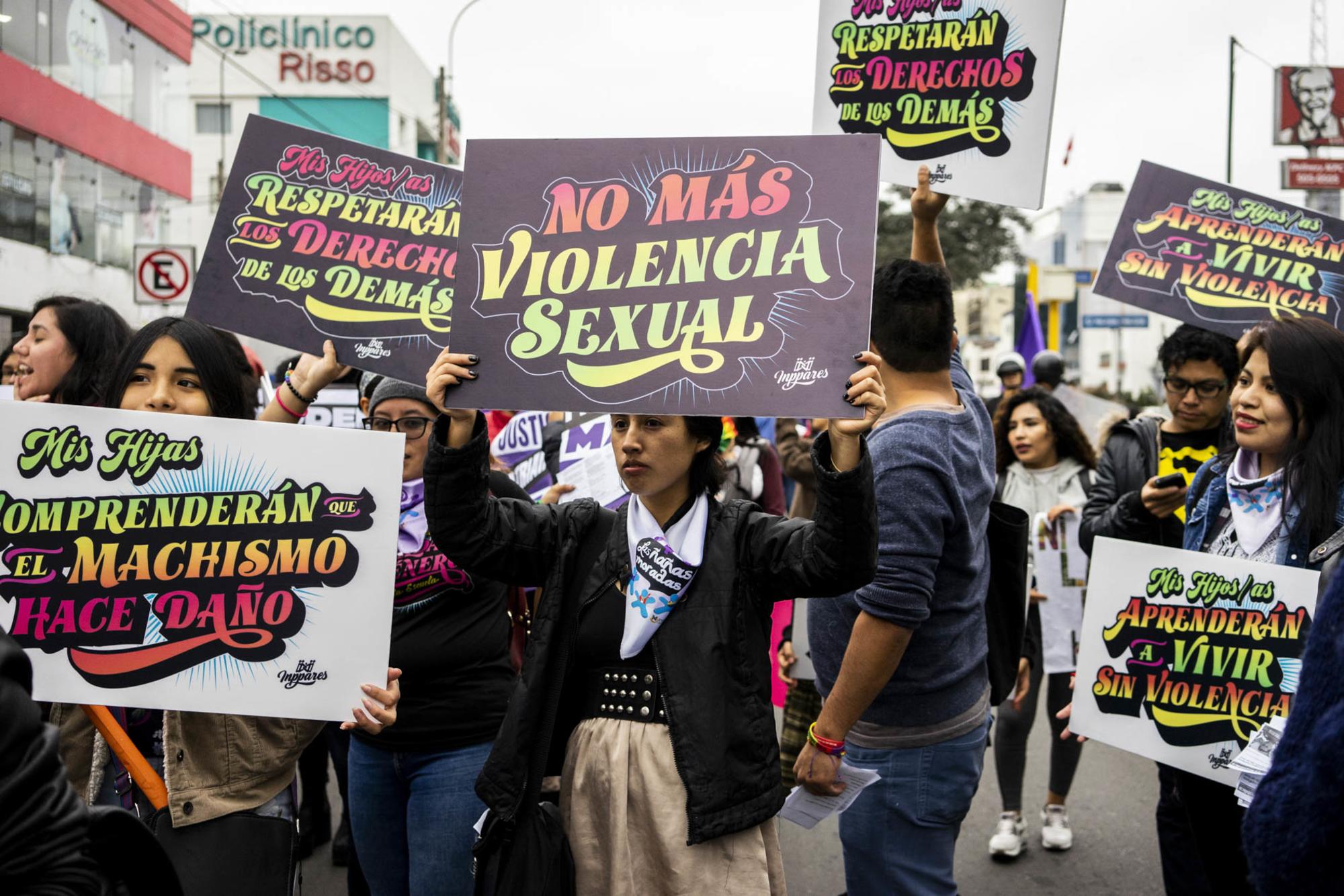 Manifestación Lima No más violencia sexual