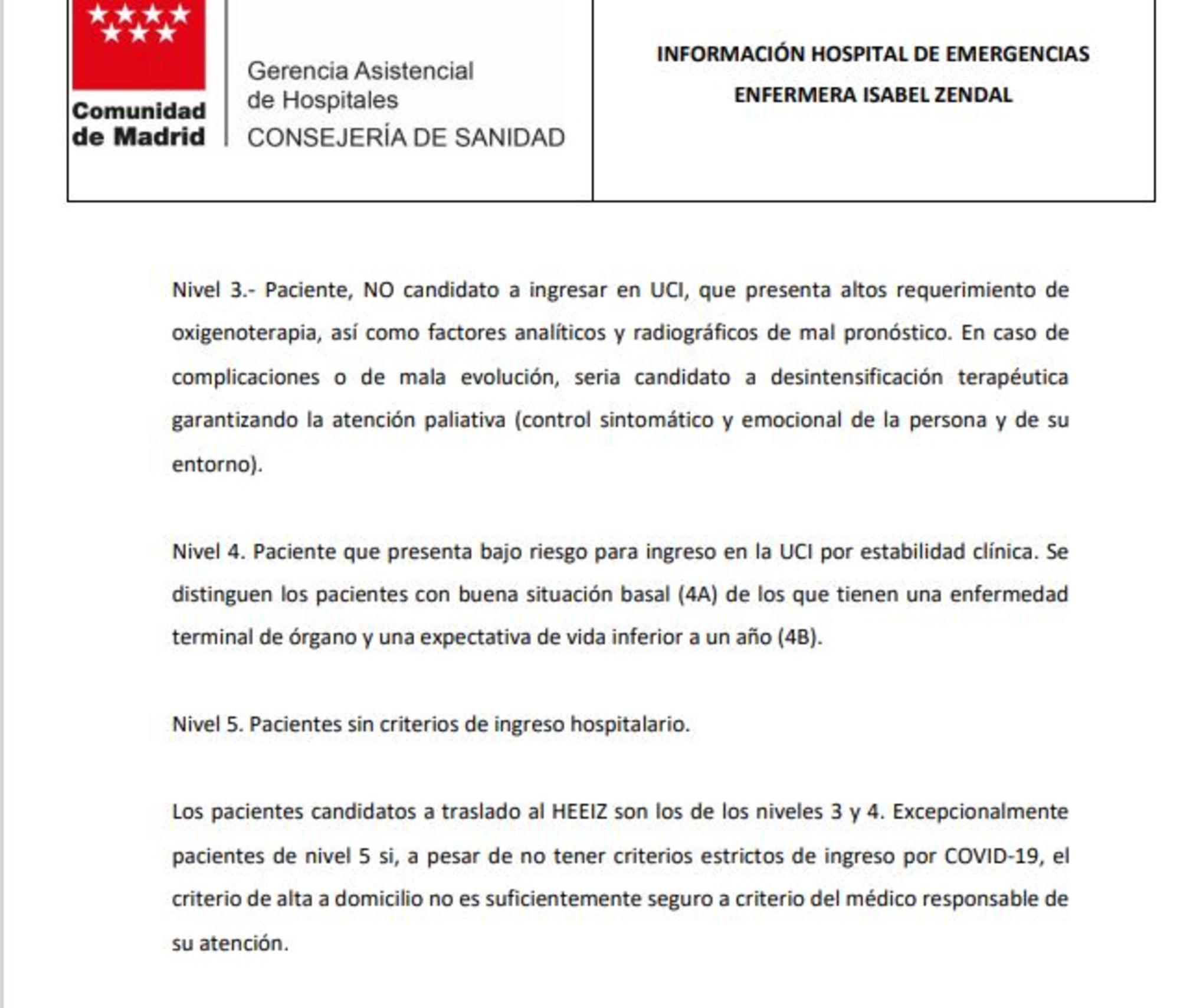 Documento Isabel Zendal