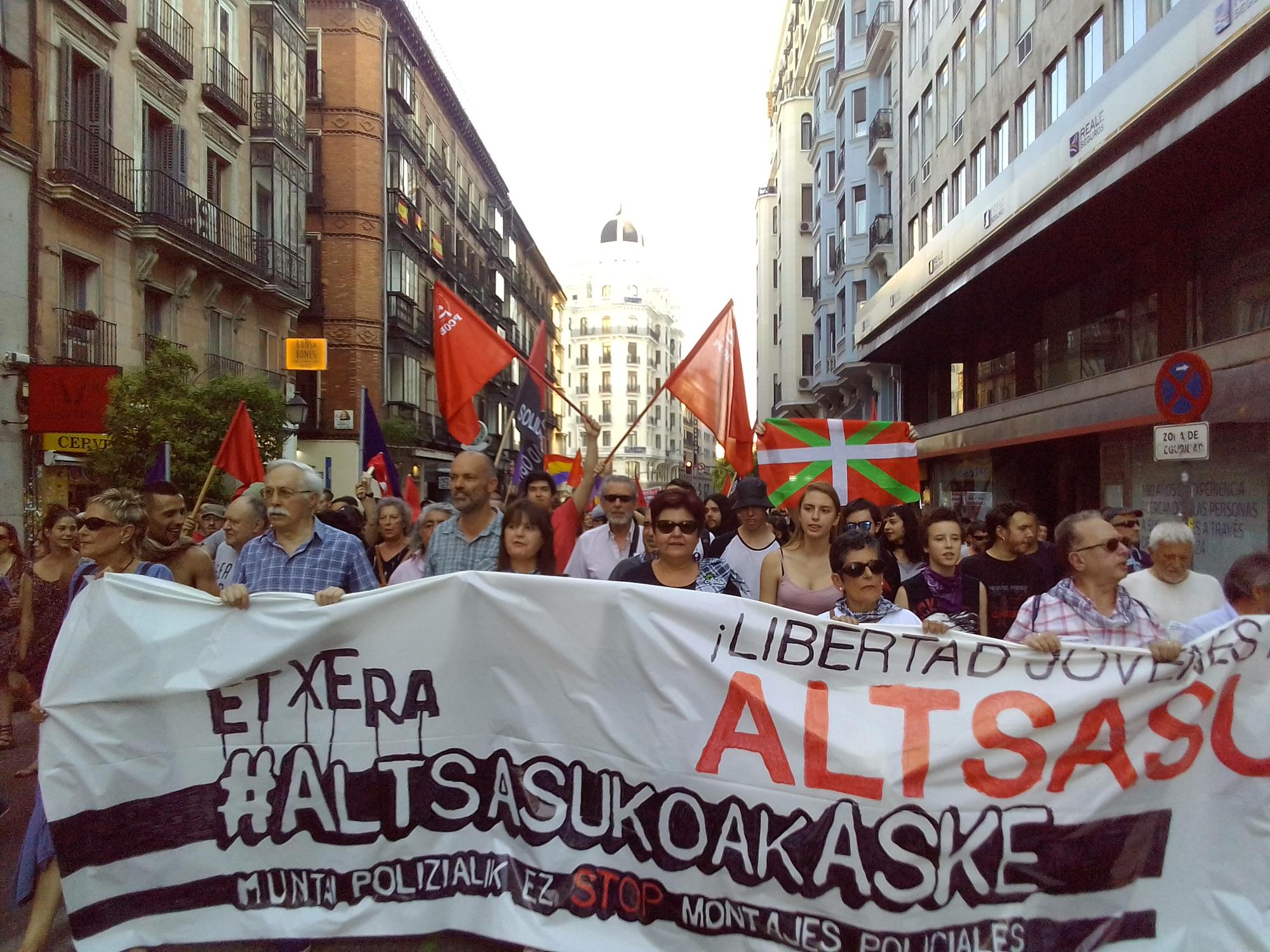 Manifestación contra la sentencia de Altsasu en Madrid