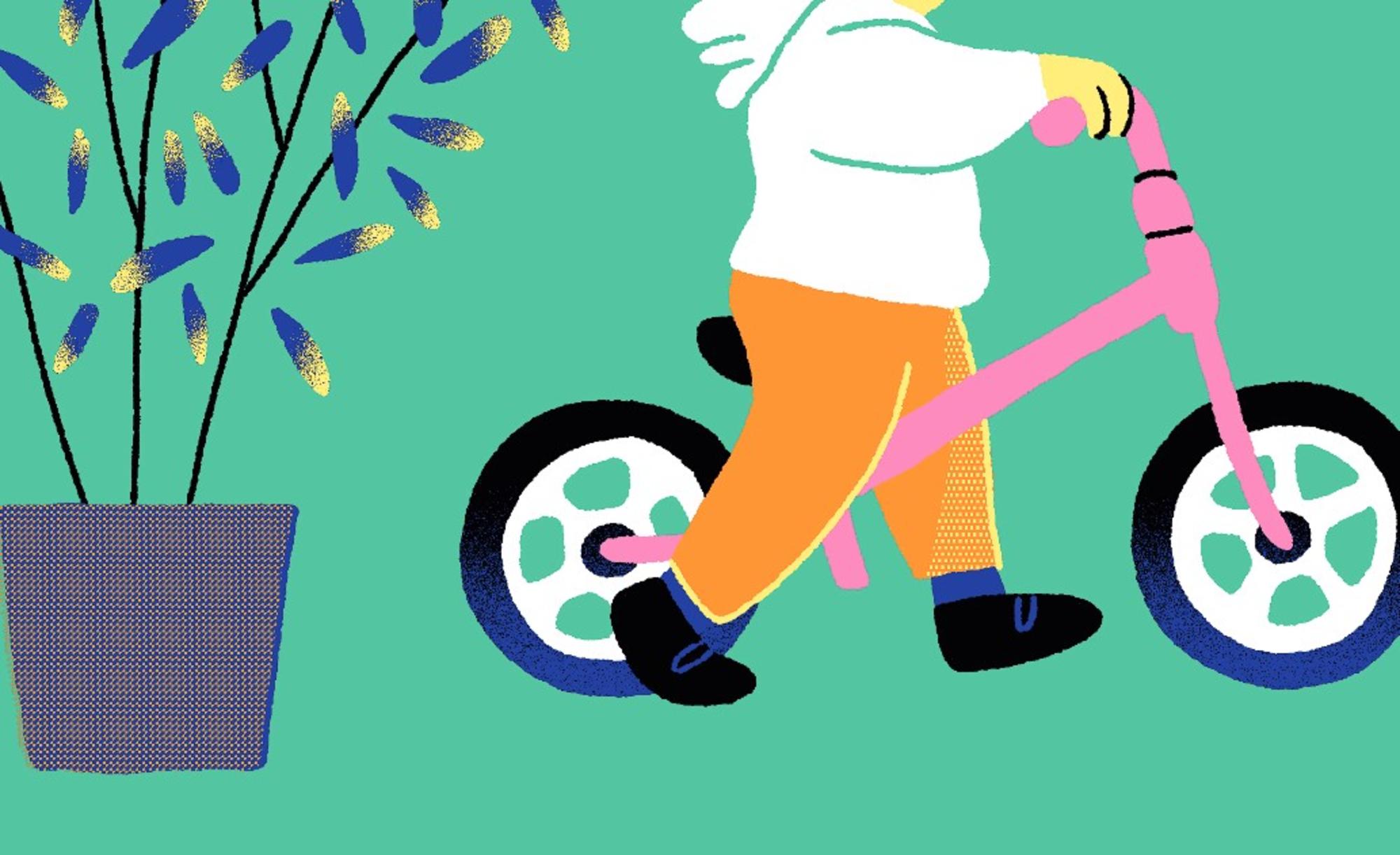 Niño con bicicleta