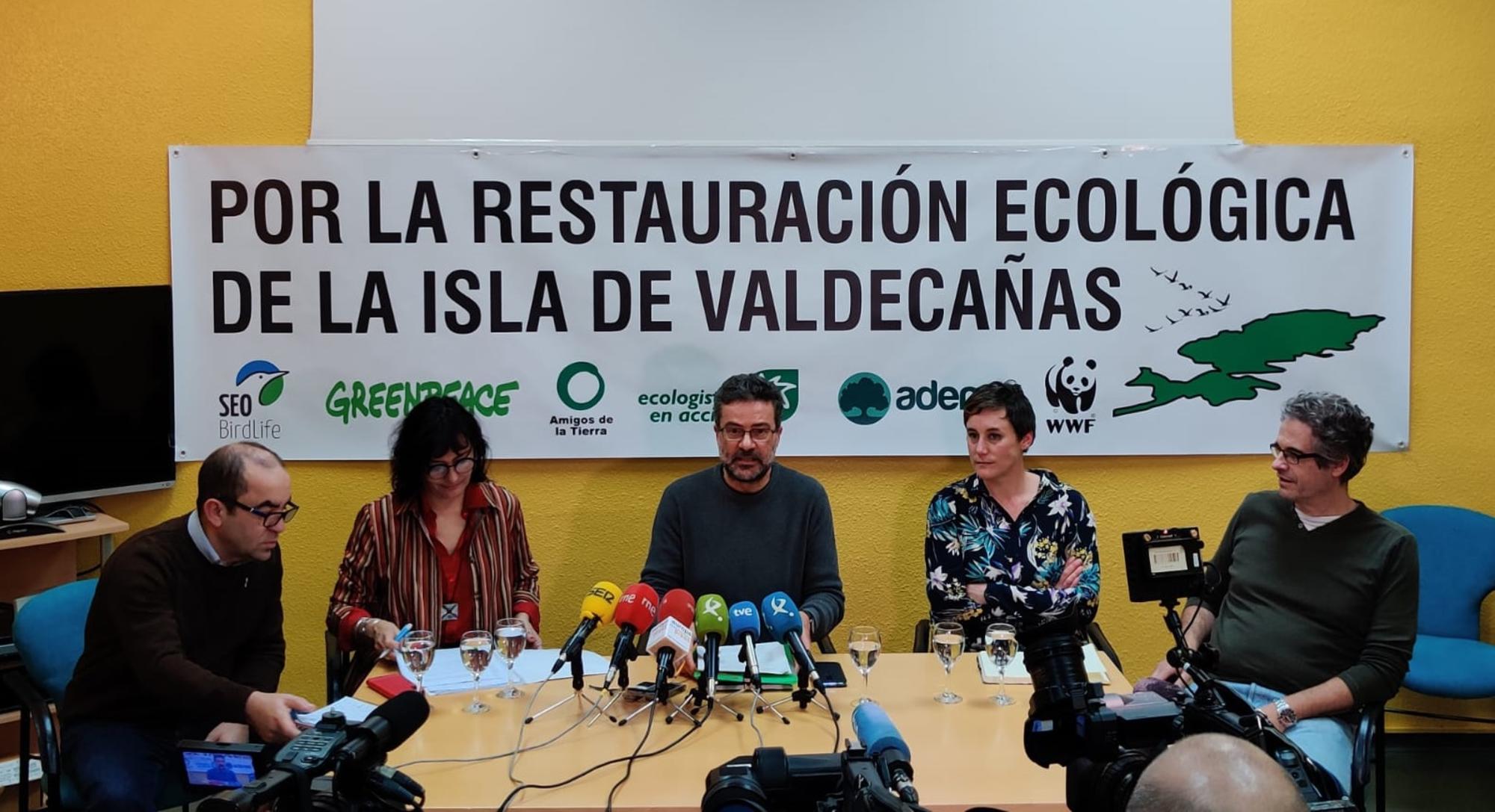 Rueda de prensa Valdecañas en Mérida, enero 2020