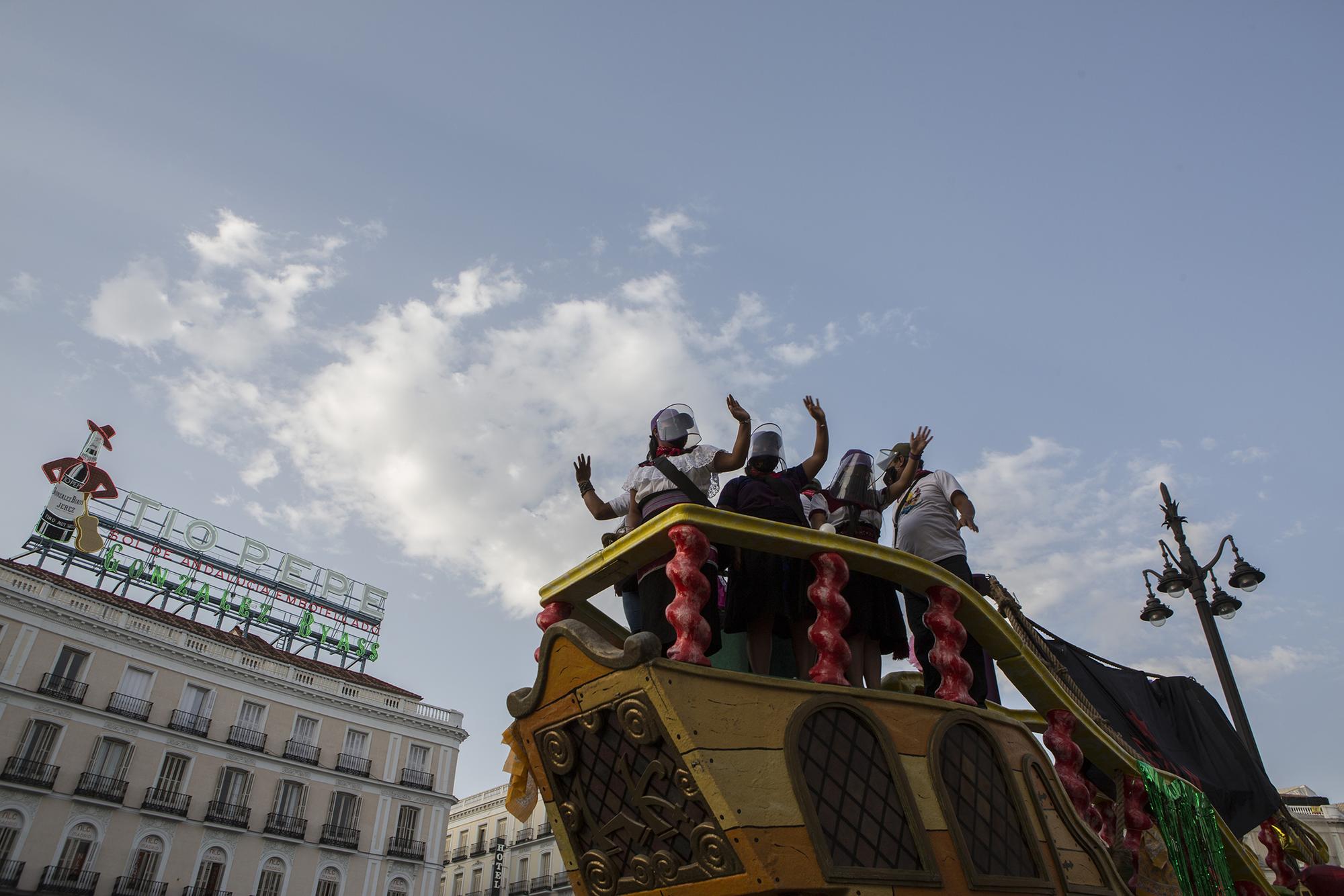 Zapatistas en Madrid, manifestación 13 de agosto 2021 - 2