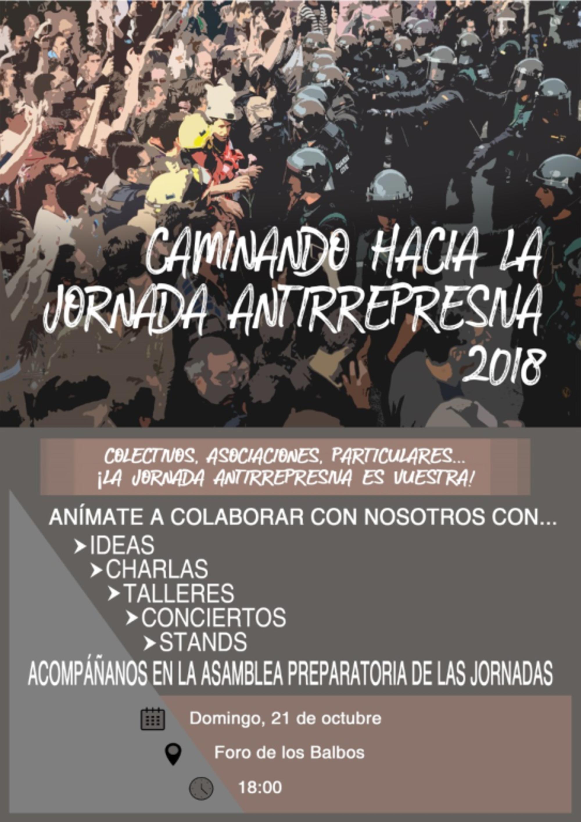 Cartel jornada antirrepresiva