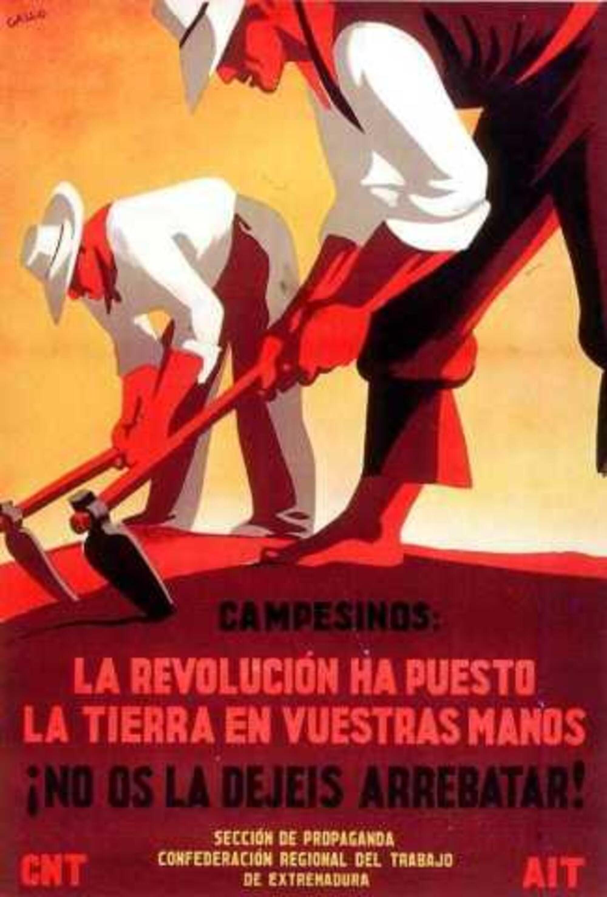 Cartel CNT Extremadura Guerra Civil