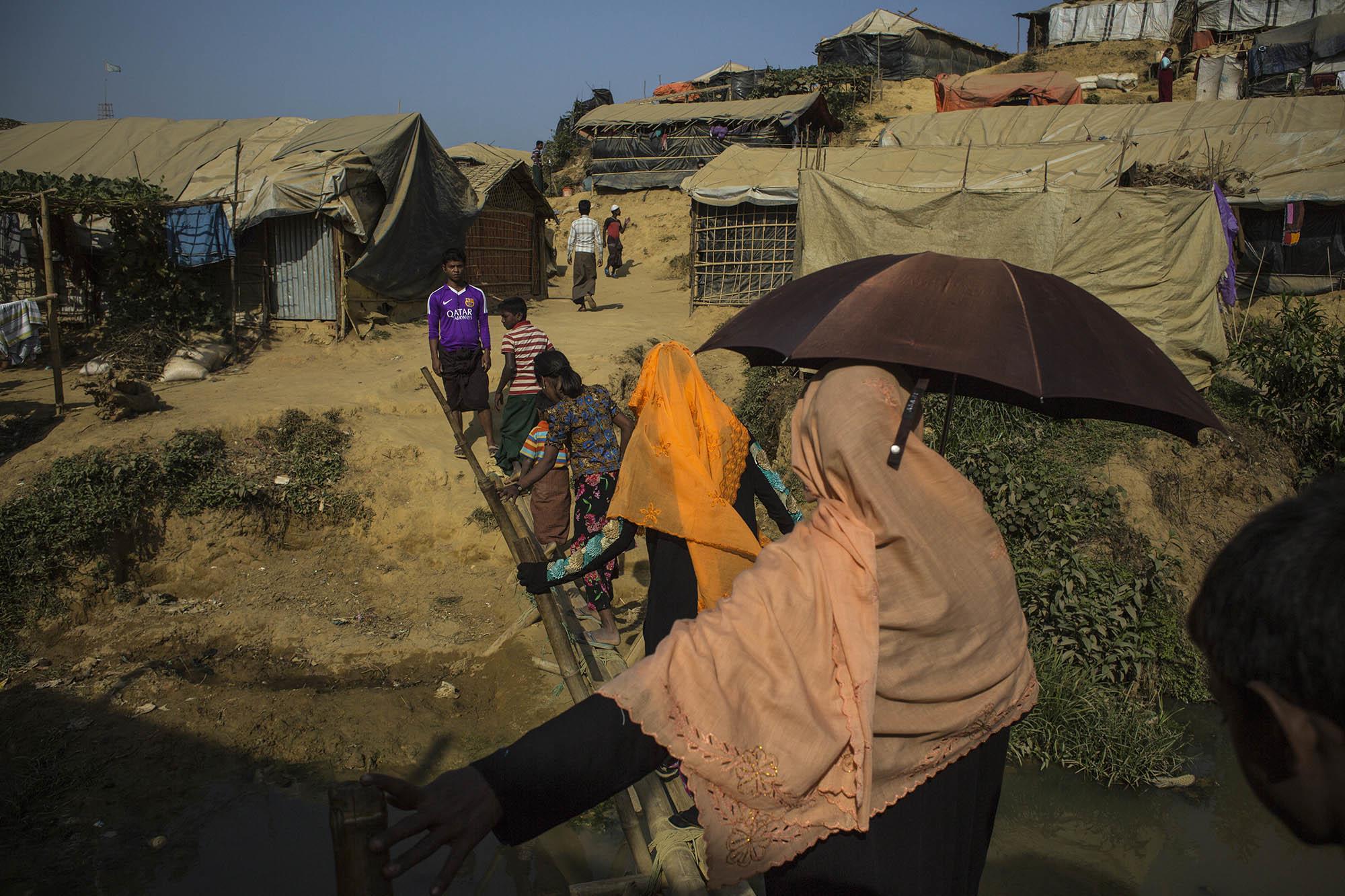Campamento para desplazados de la etnia rohingya en Kutupalong, en Bangladés.