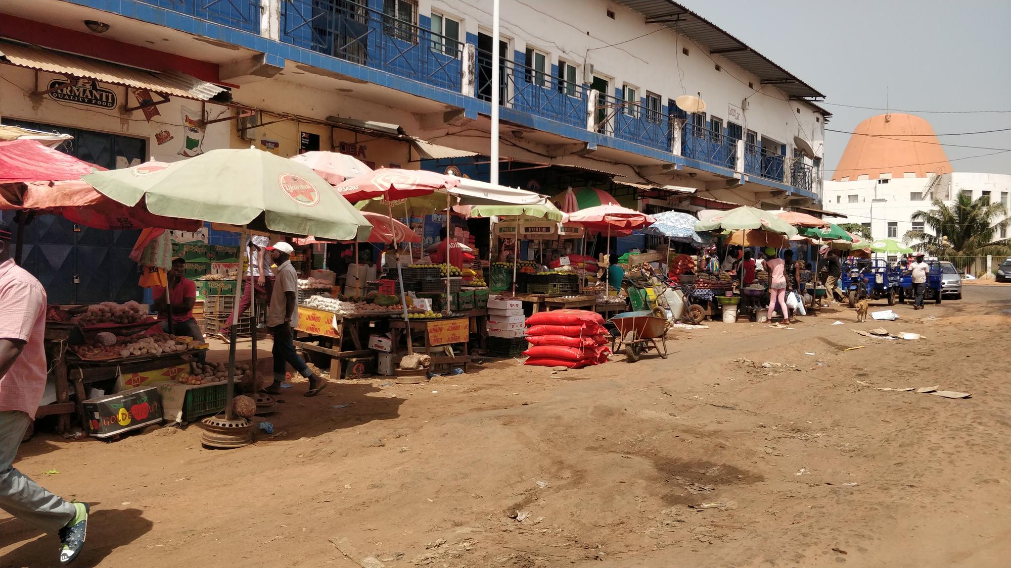 Mercado central de Bissau.