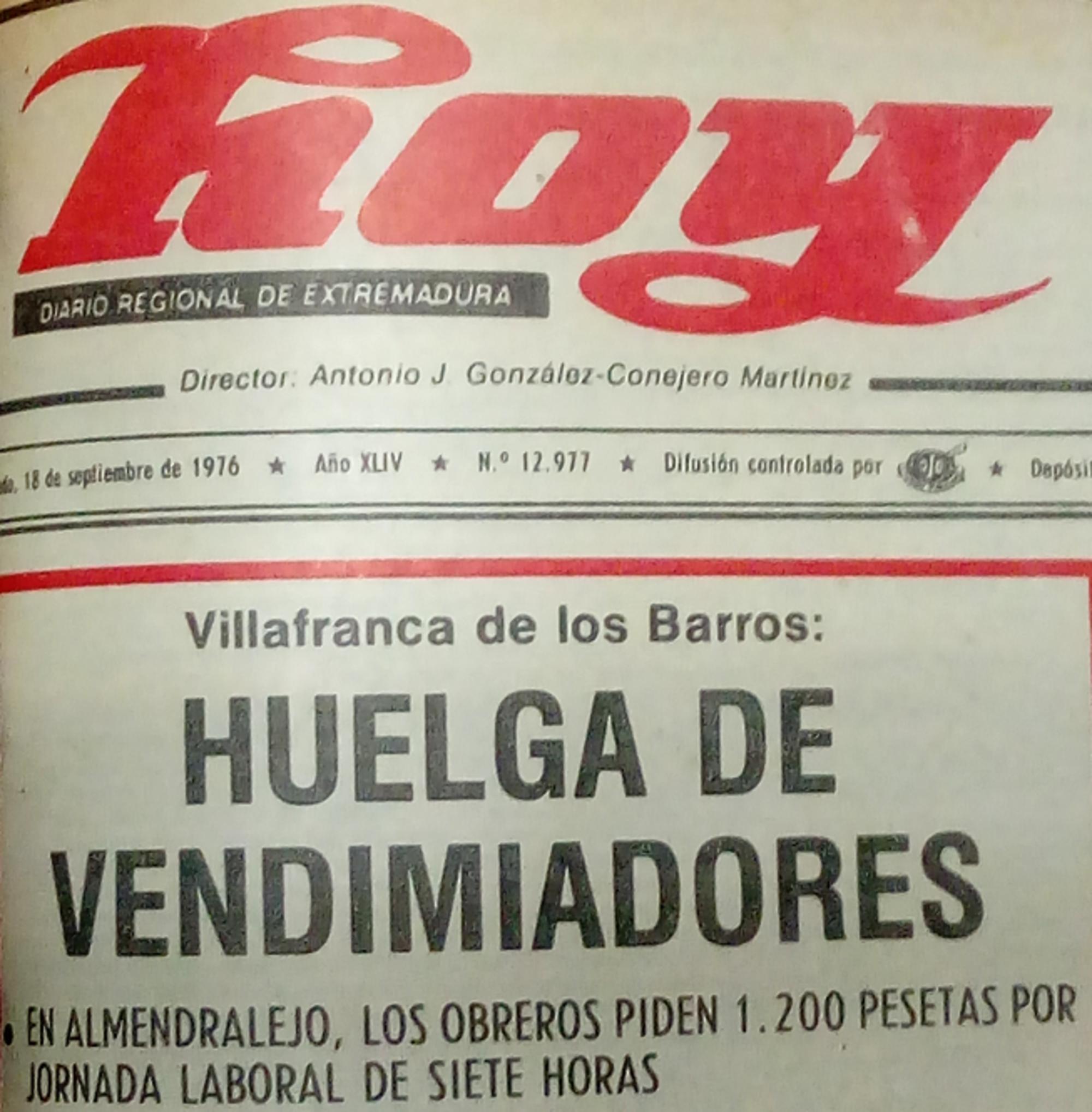 Huelga del 76-Titular del Hoy