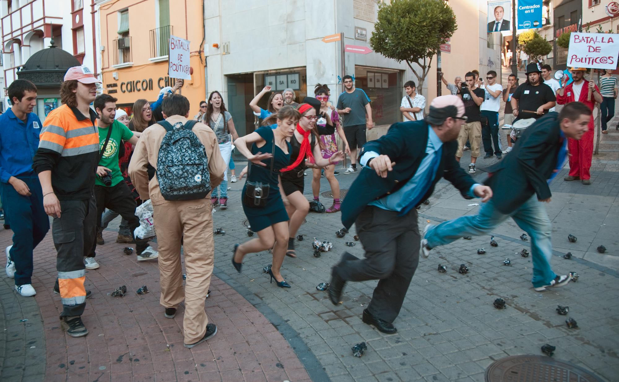 Performance 15M en Mérida