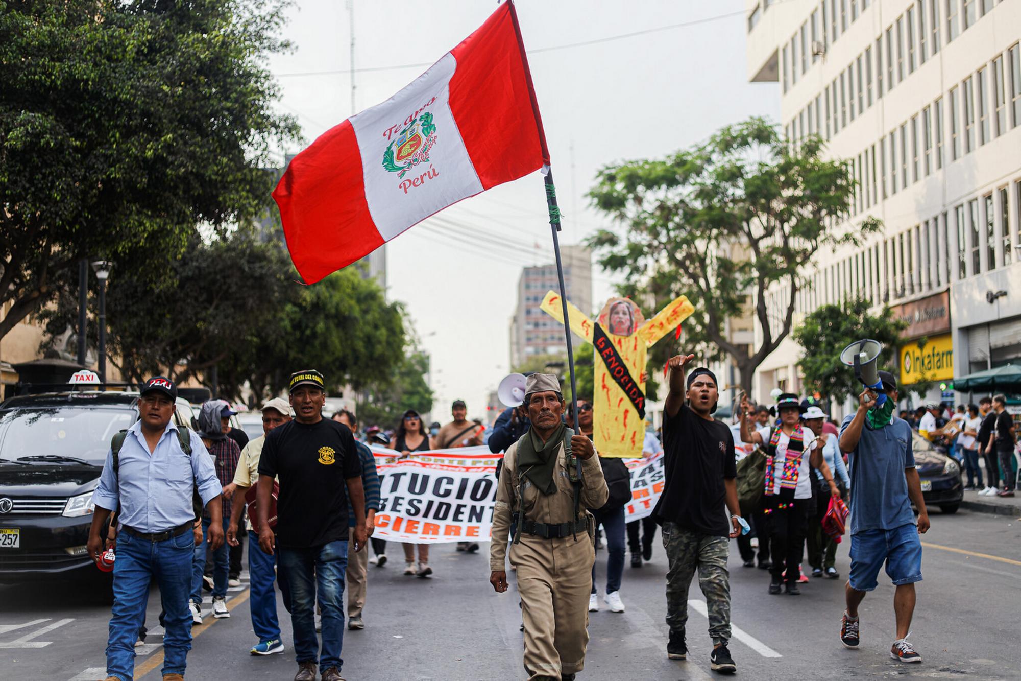 Protesta en contra de Dina Boluarte