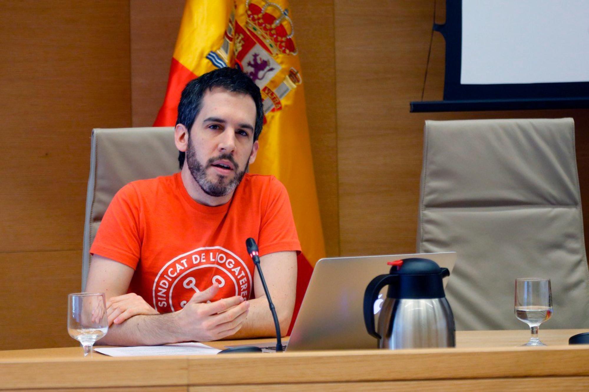 Jaime Palomera, portavoz del Sindicat de Llogaters de Catalunya en el Congreso.