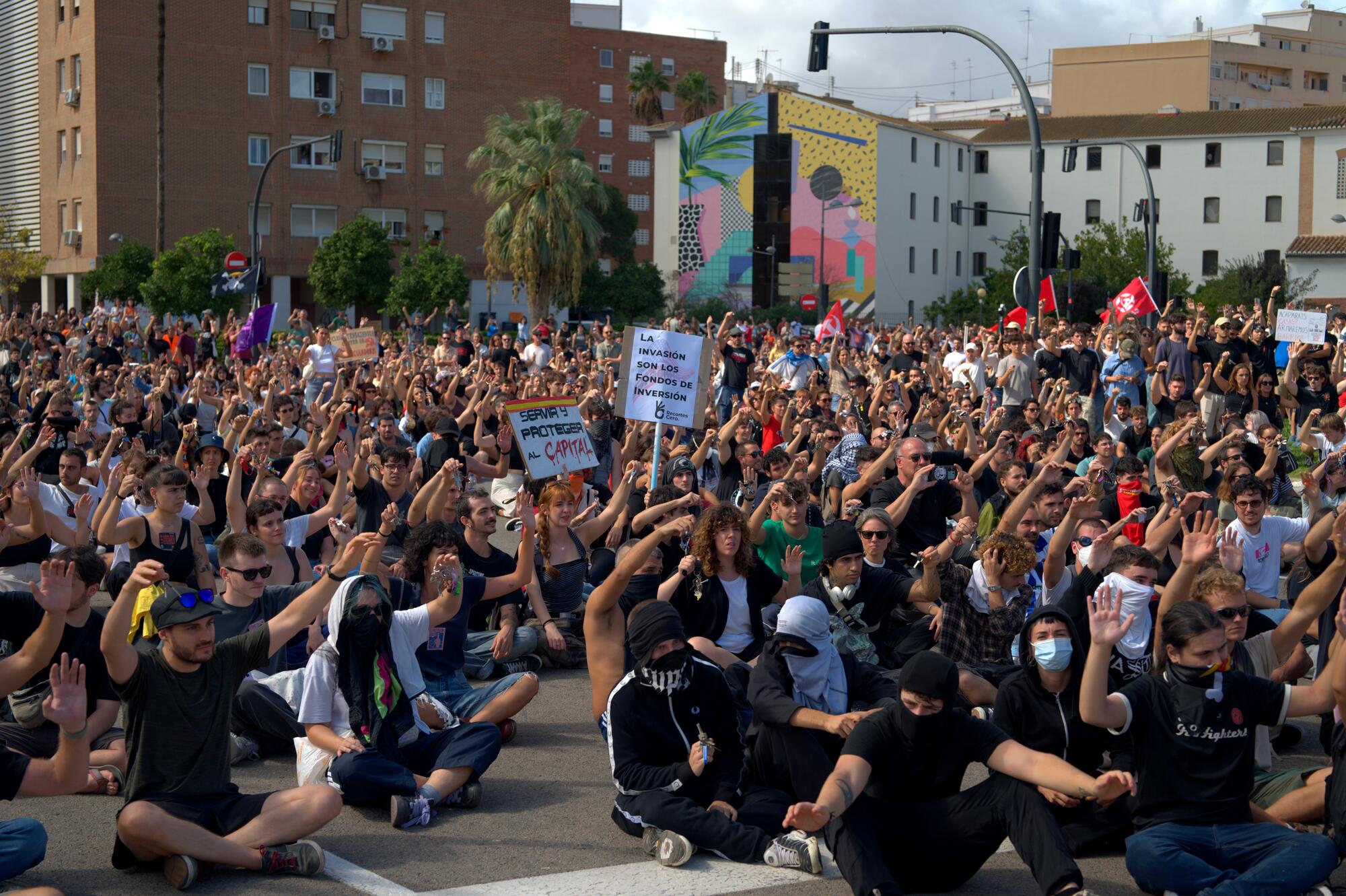 sentada mani valencia 3 oct26