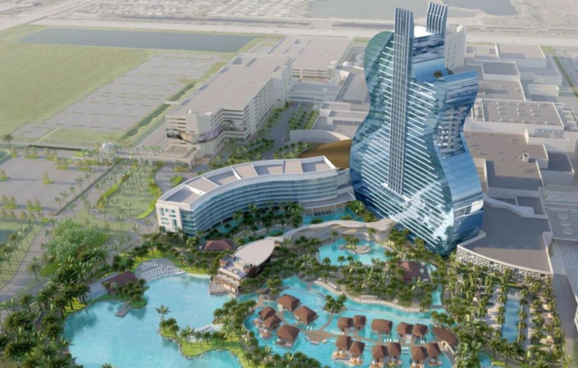 Recreación del megacomplejo de juego y ocio Hard Rock en Tarragona.