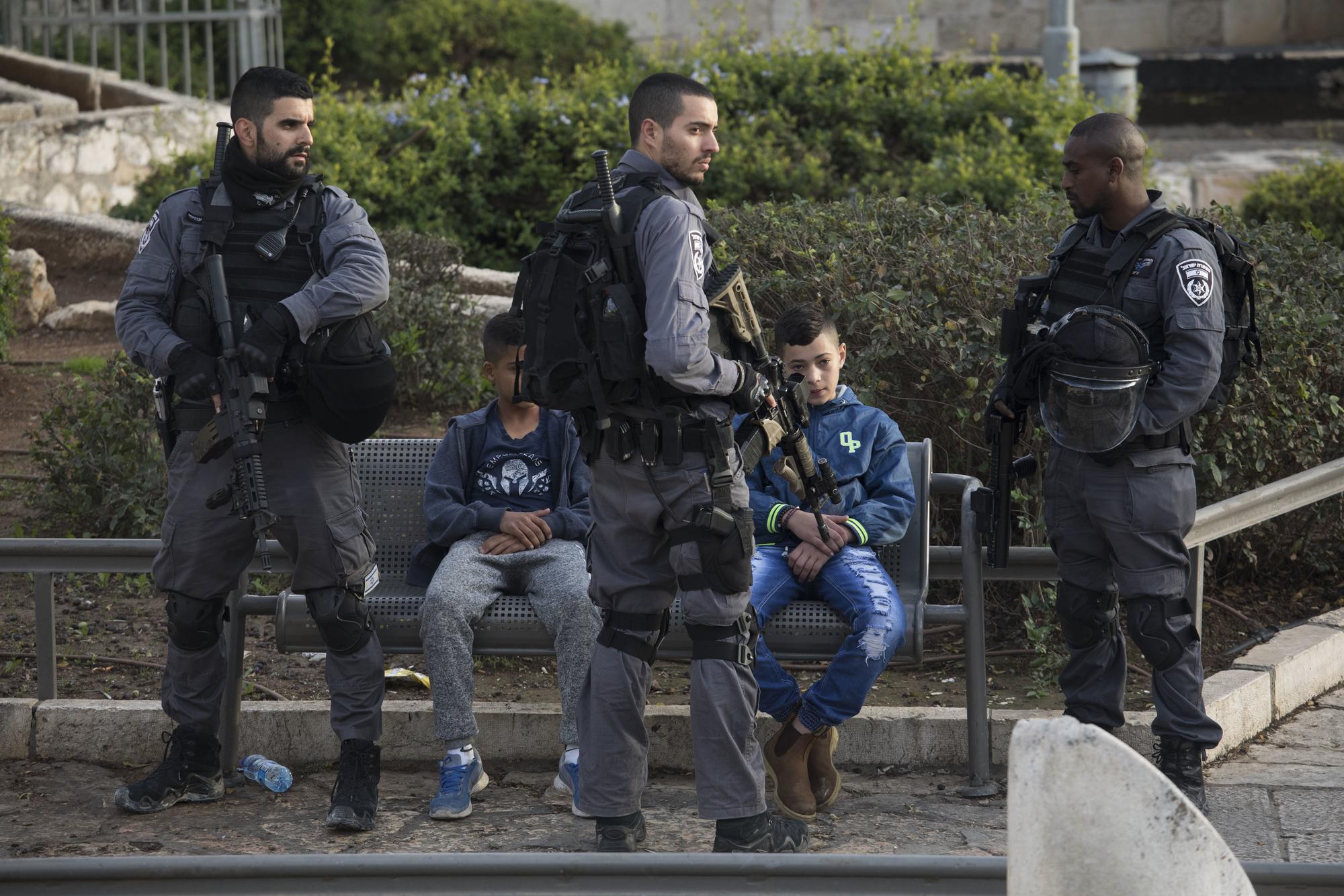 Menores palestinos detenidos. Active Stills