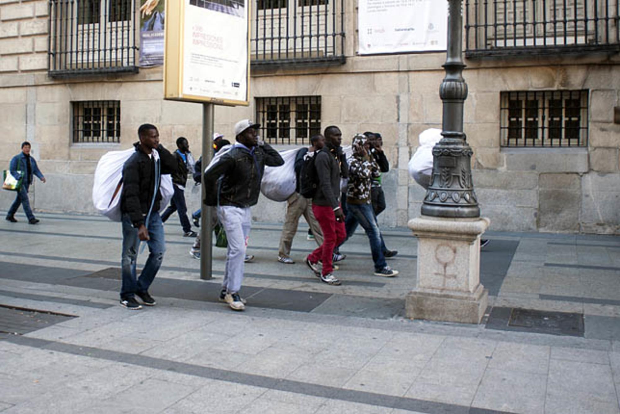 Manteros en Madrid