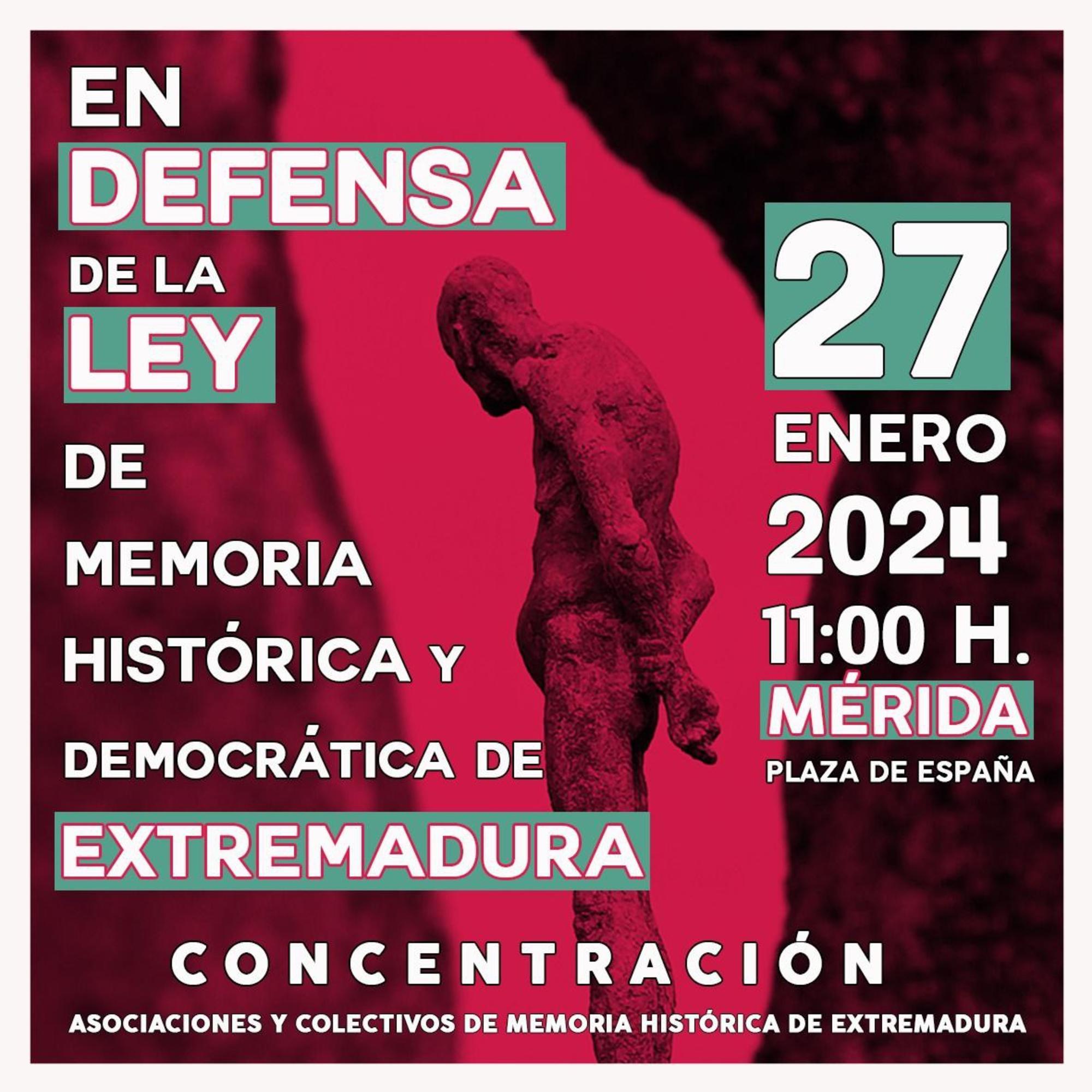 Cartel concentración memoria histórica