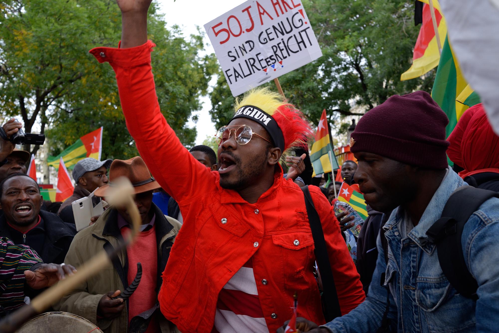 Protesta contra Faure Gnassingbe en Bélgica