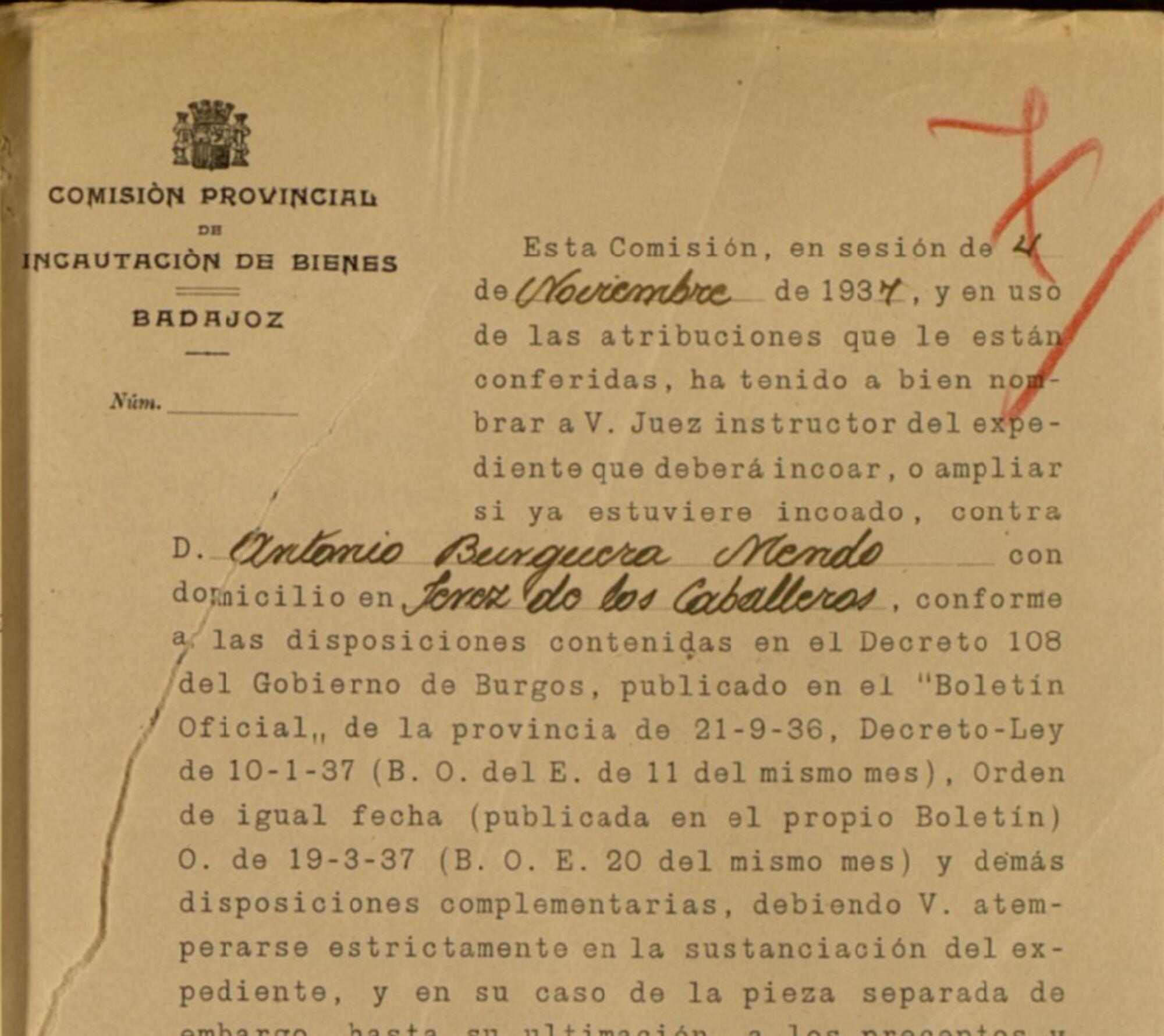 Expediente Tribunal Responsabilidades Políticas 