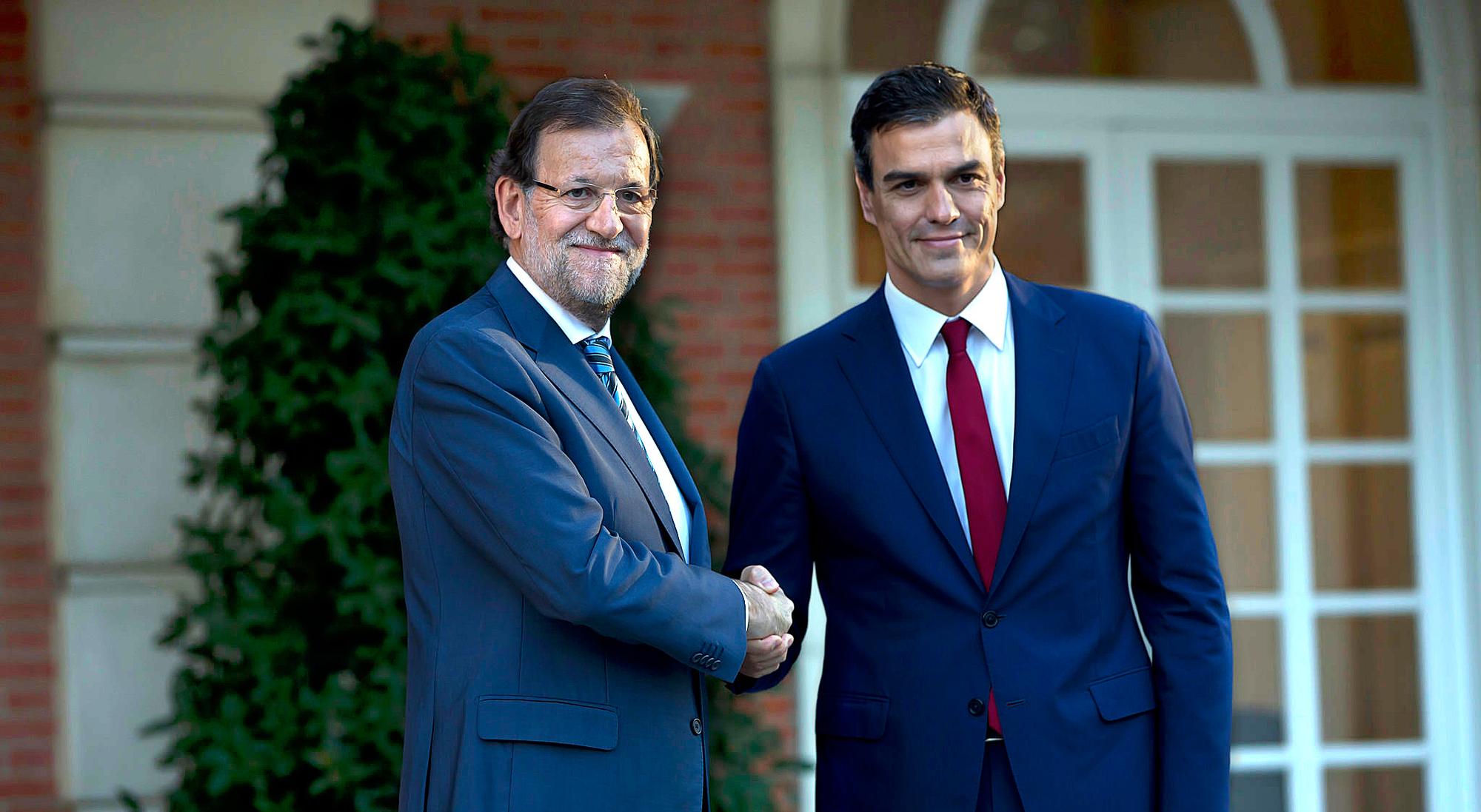 Mariano Rajoy y Pedro Sánchez Moncloa