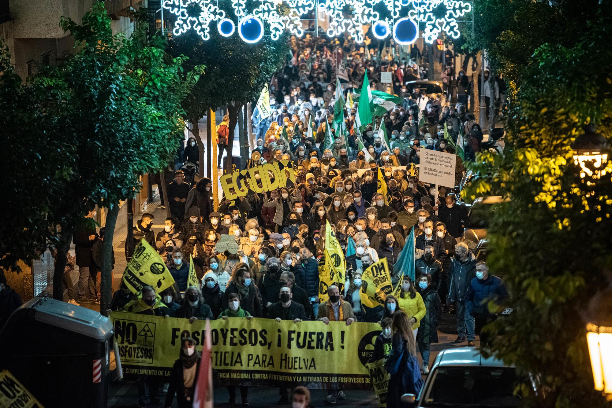 Manifestación Huelva fosfoyesos diciembre 2021