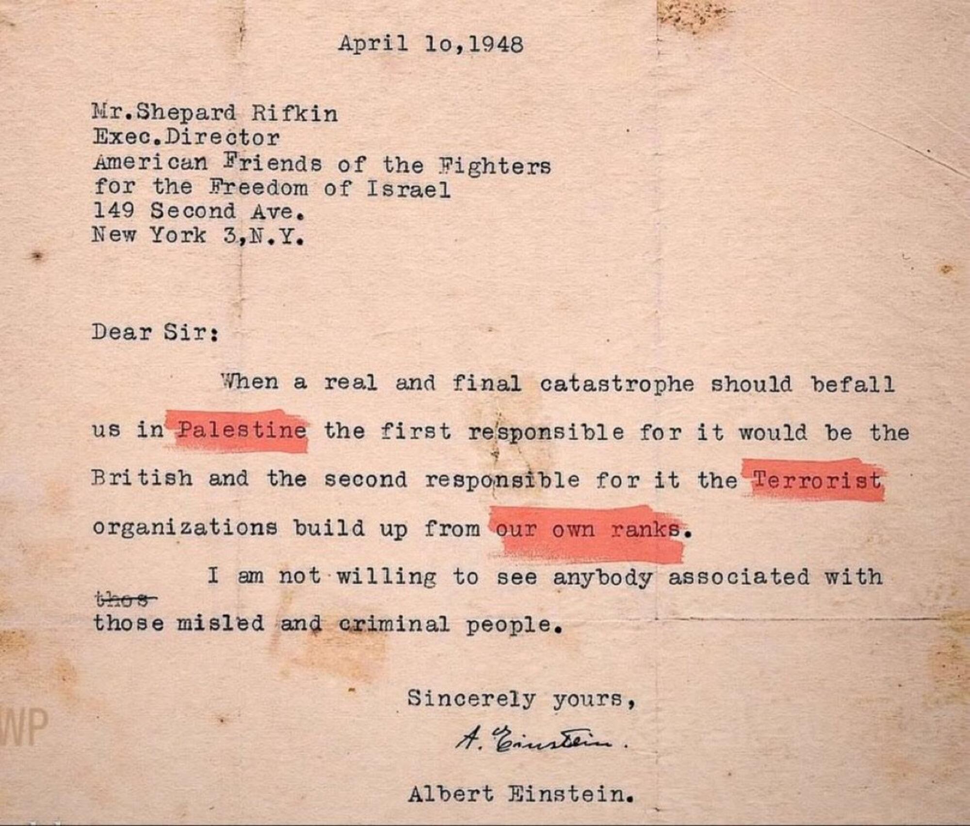 Albert Einstein, abril de 1948