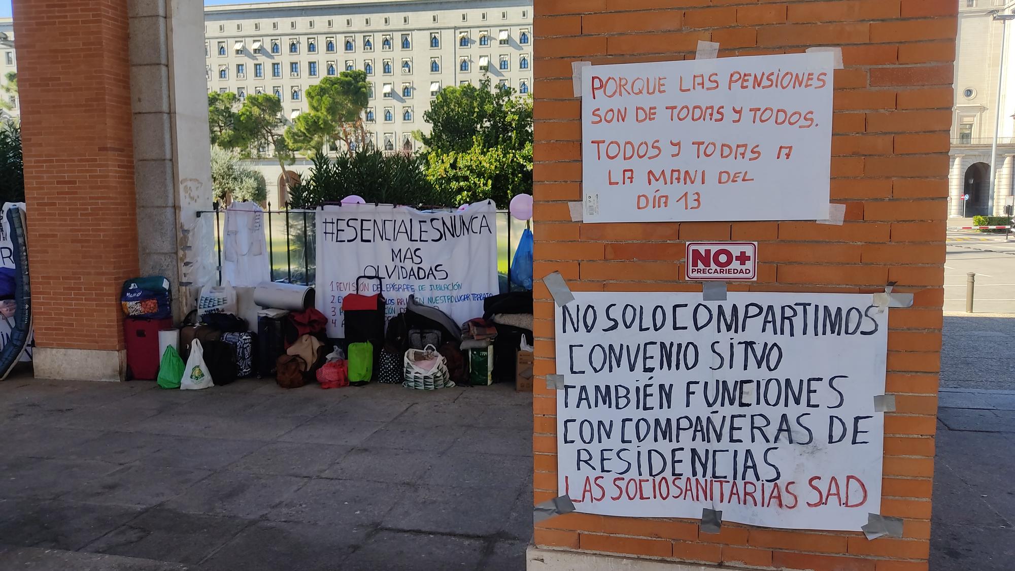 Protesta de las cuidadoras a docilio