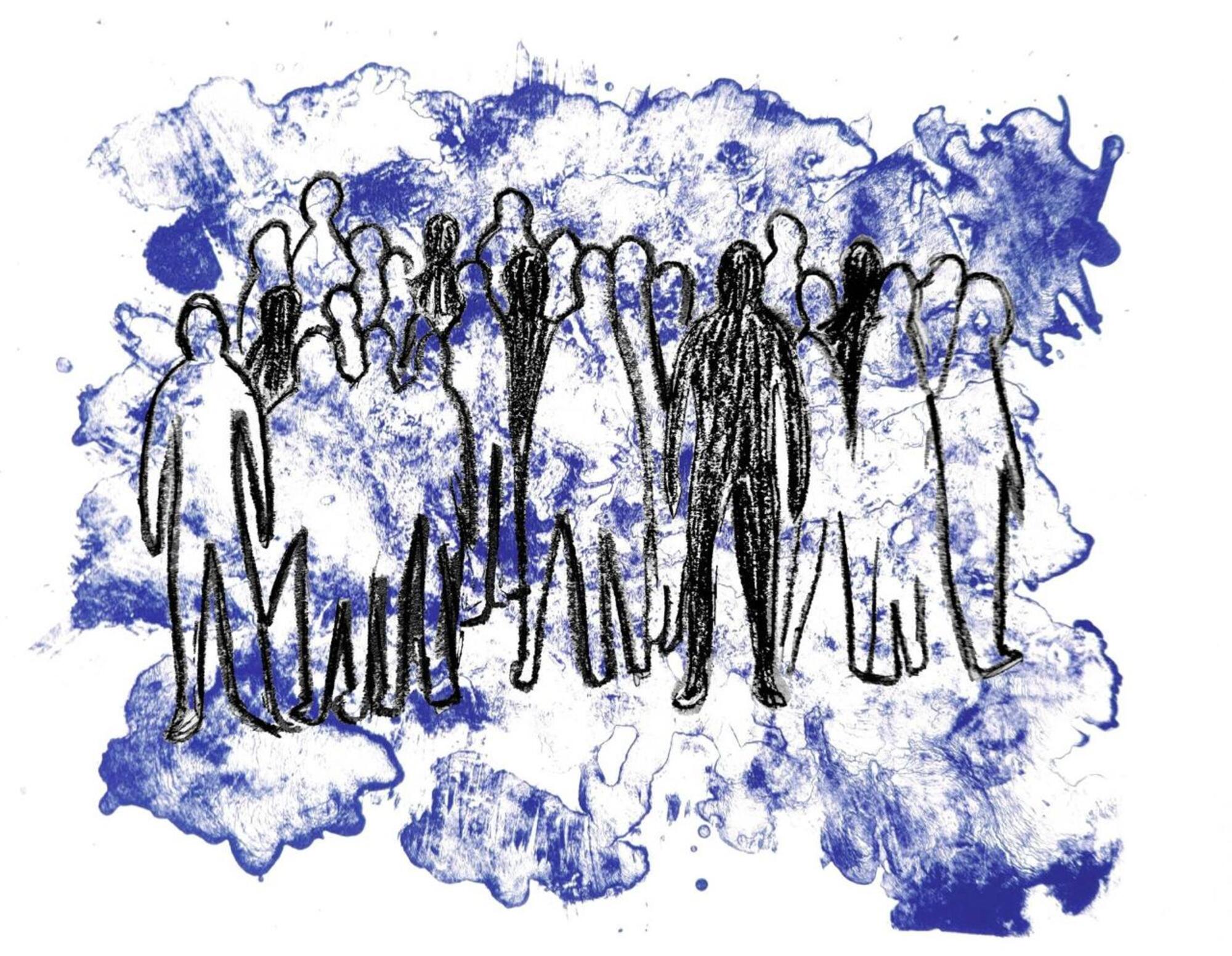 Rosas negras ilustracion