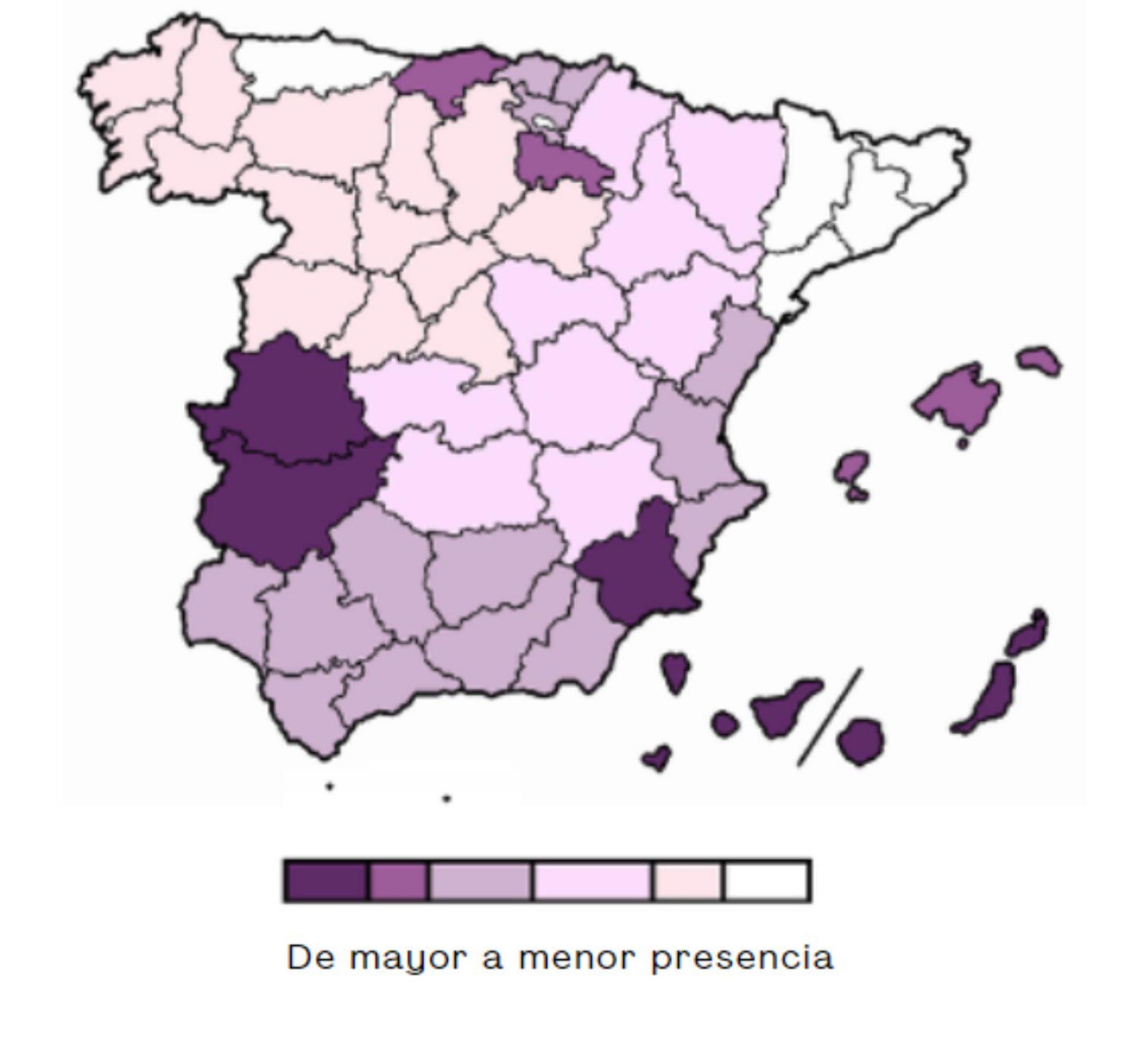 Mapa casas de apuestas Podemos