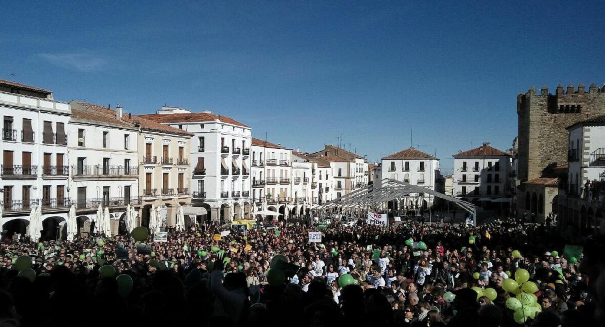 No a la mina en Cáceres