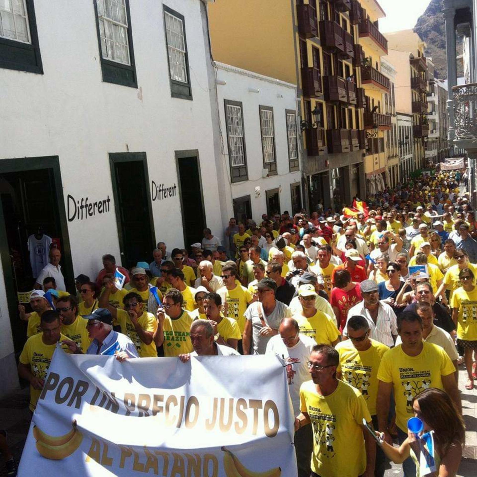 protesta plataneros la palma