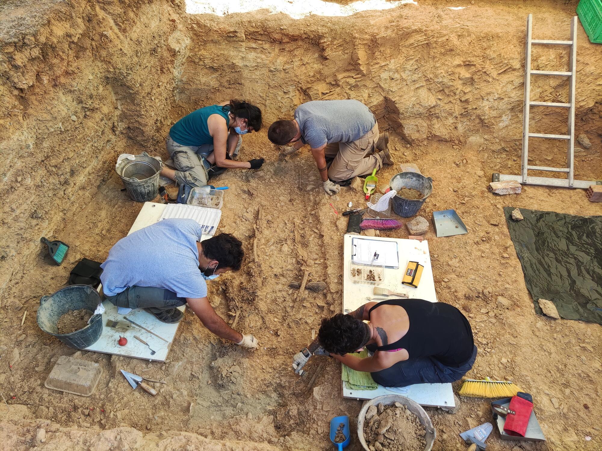 Excavación ARMHEx fosa común Cabeza la Vaca, 2021