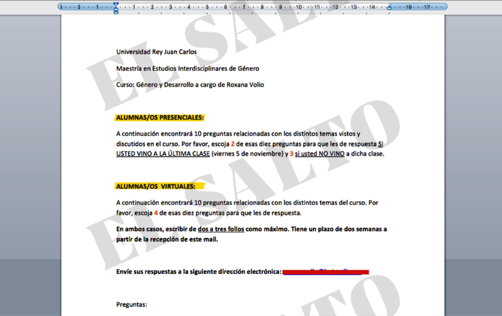 Asignatura Desarrollo Evaluación