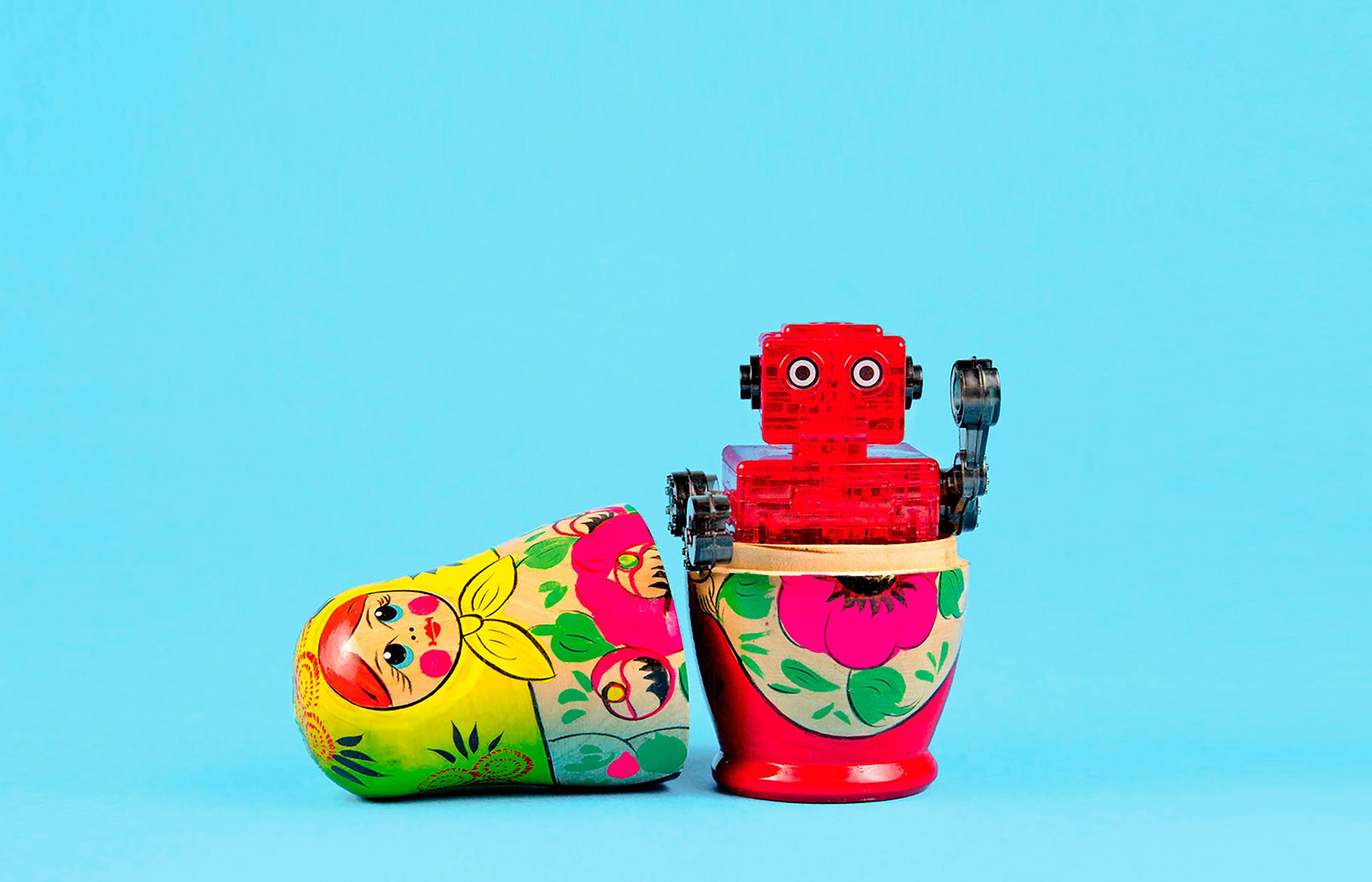Big data, algoritmos muñeca robot