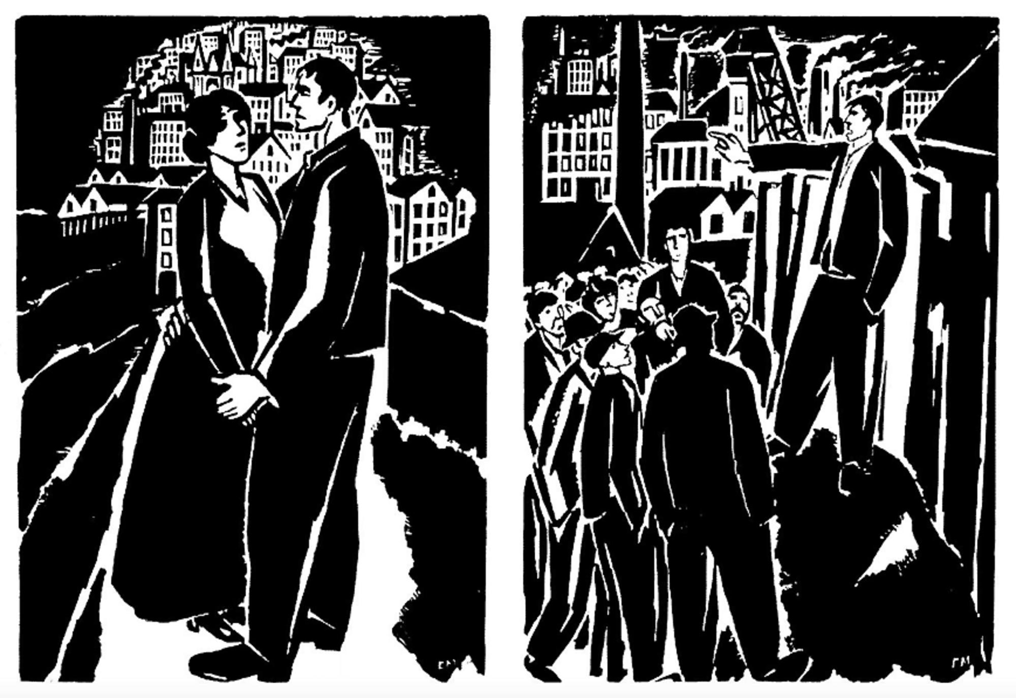 Fragmento de ‘La pasión de un hombre’ (1918), de Frans Masereel 