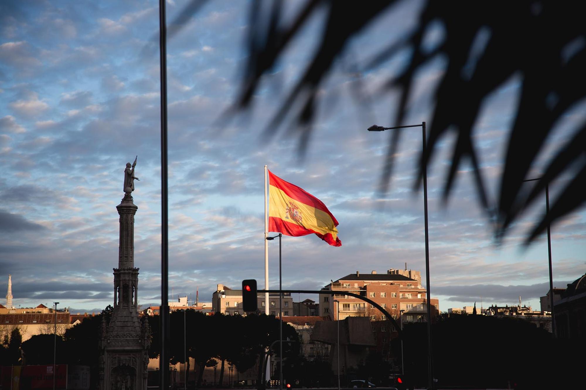 Bandera de España. Plaza de Colón. Madrid