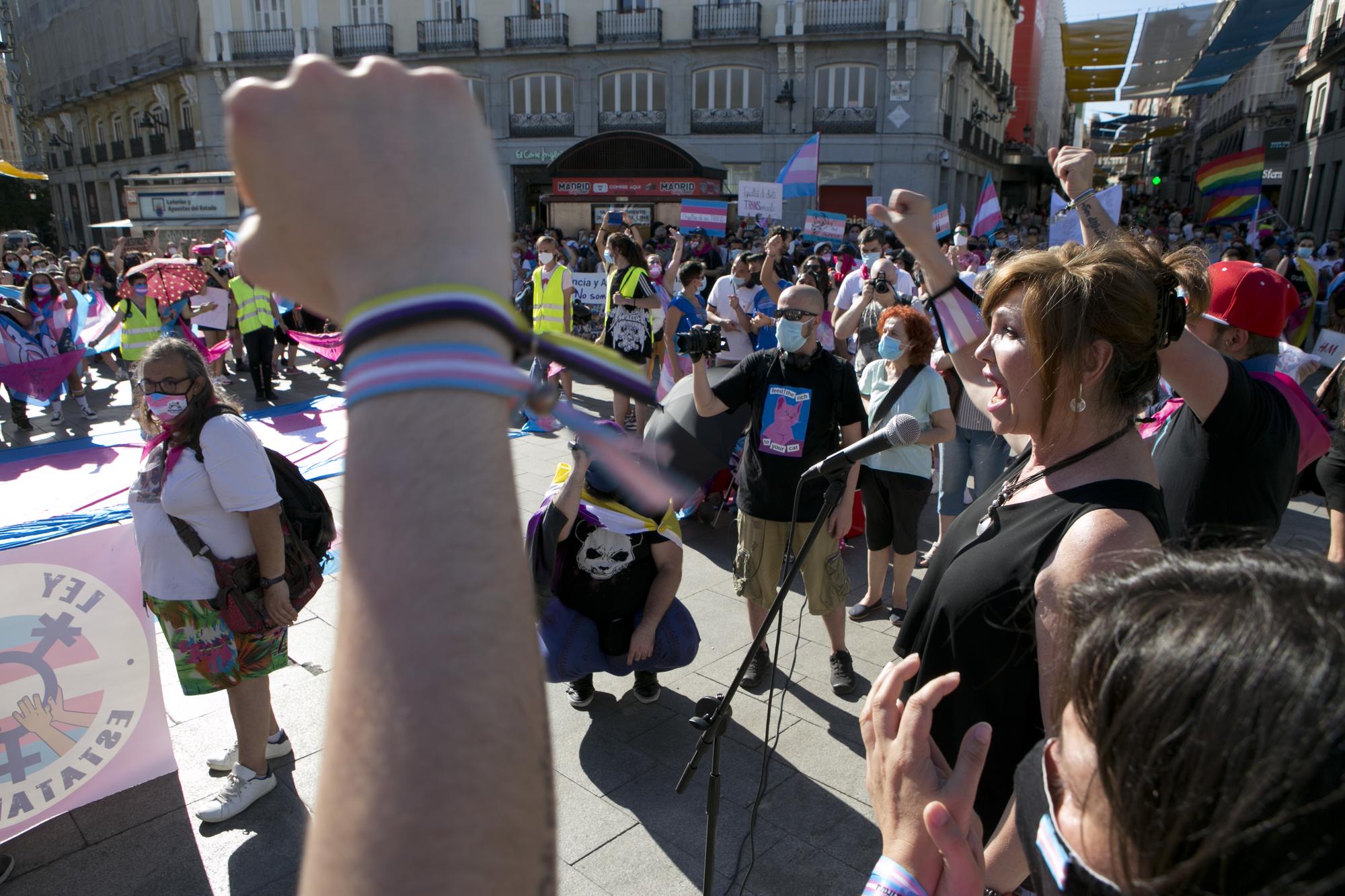 Familias Trans Aliadas se concentran en Sol para pedir una Ley Estatal