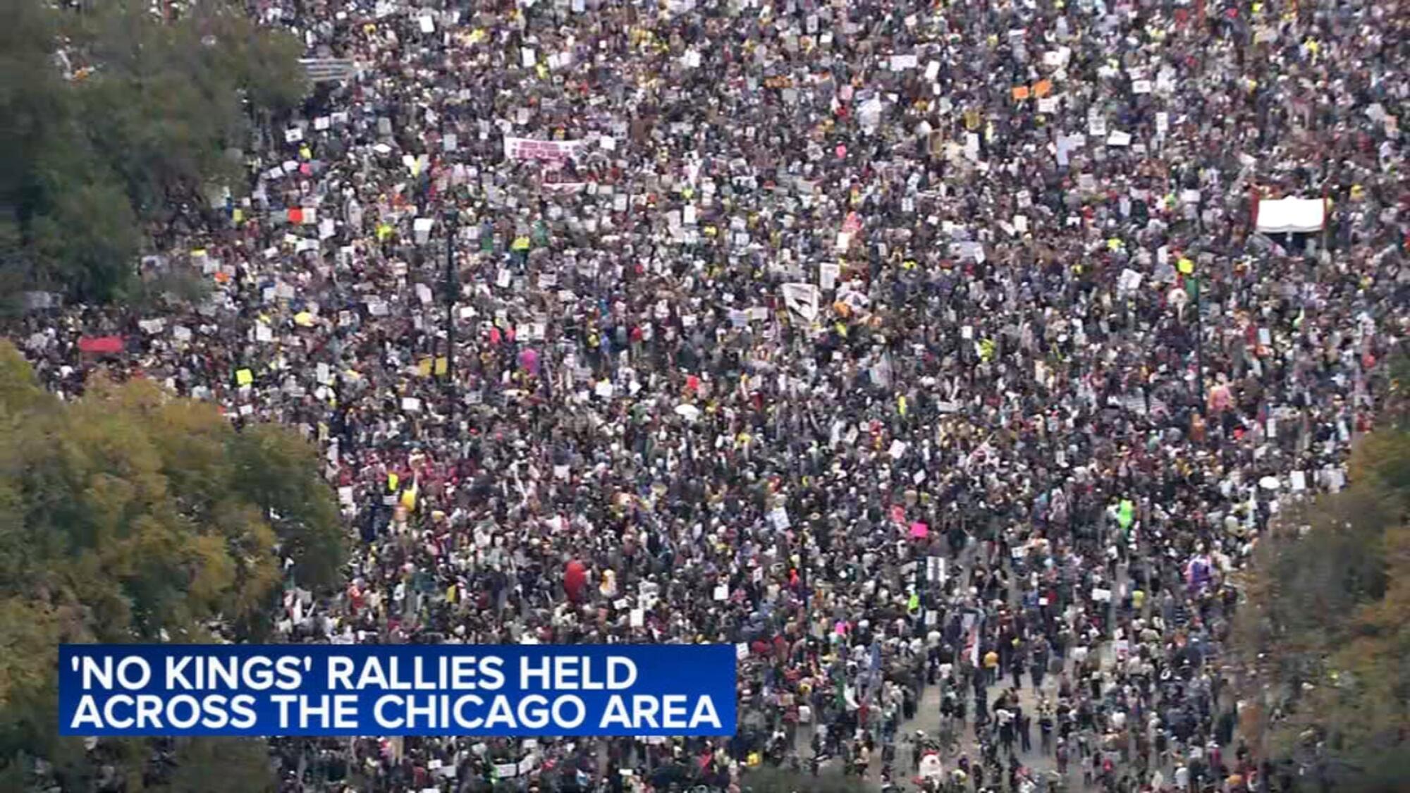 Jornada de protesta “No Kings’ en Chicago.